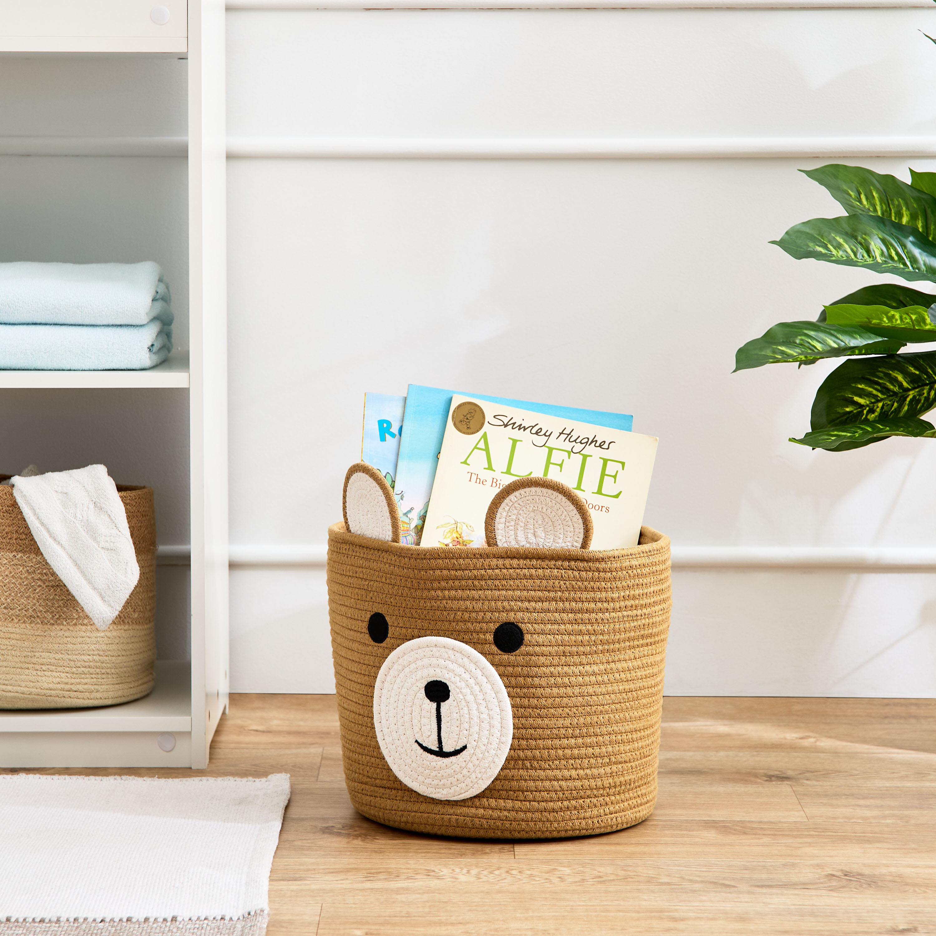 Juniors Bear Applique Rope Storage Basket-baby-nursery-roomdecor-image-5