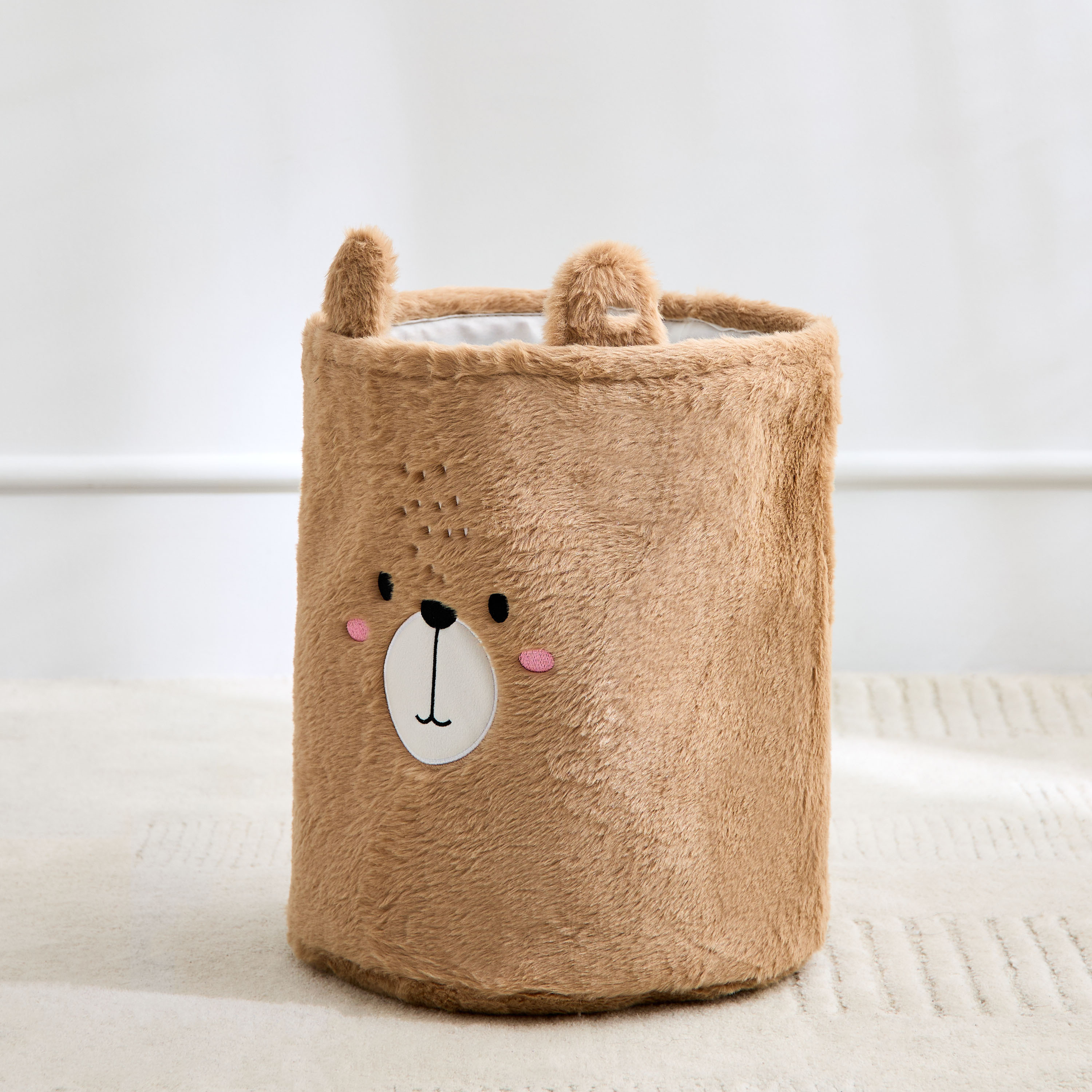 Juniors Bear Plush Storage Hamper - 30x30x35 cm-baby-nursery-roomdecor-image-2