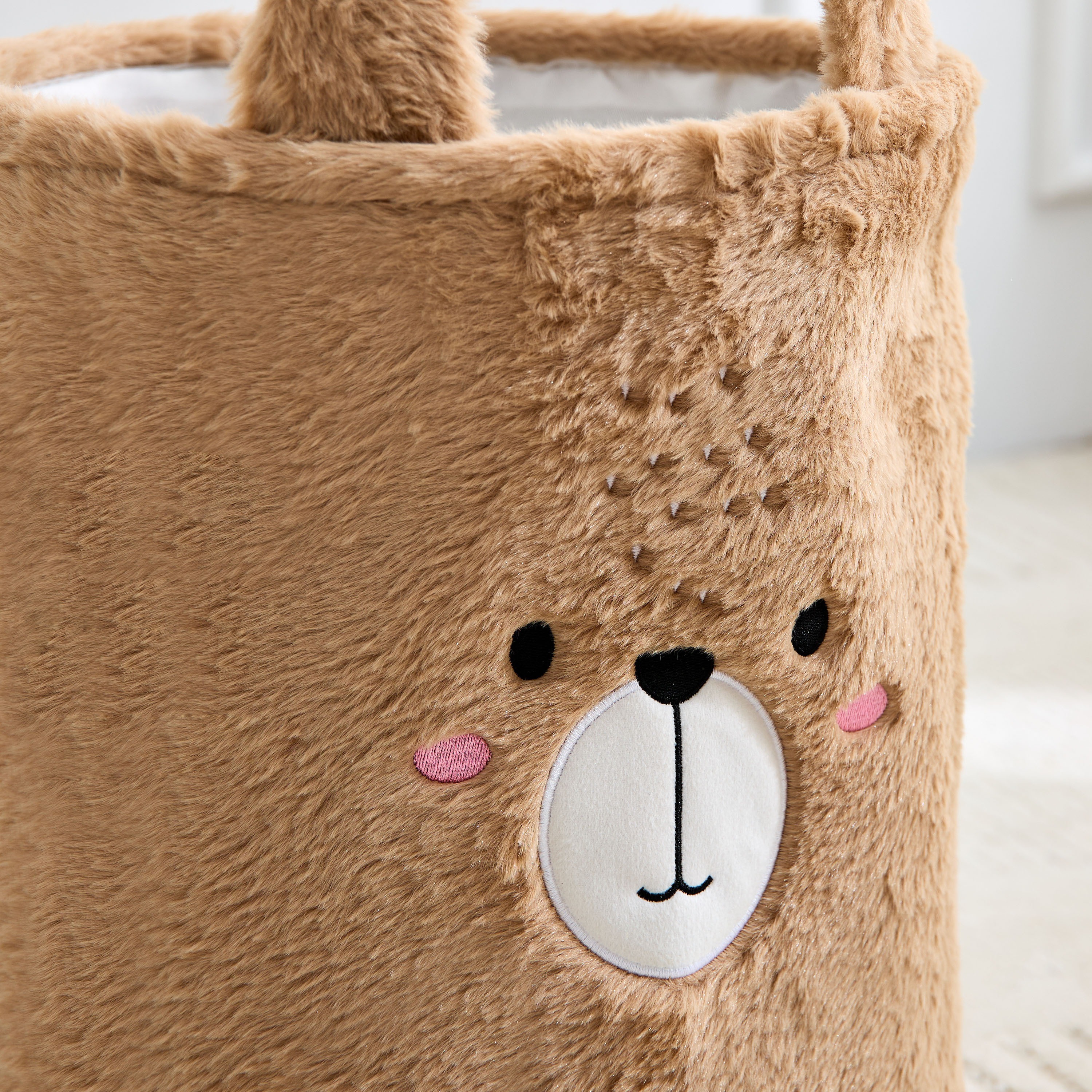 Juniors Bear Plush Storage Hamper - 30x30x35 cm-baby-nursery-roomdecor-image-3