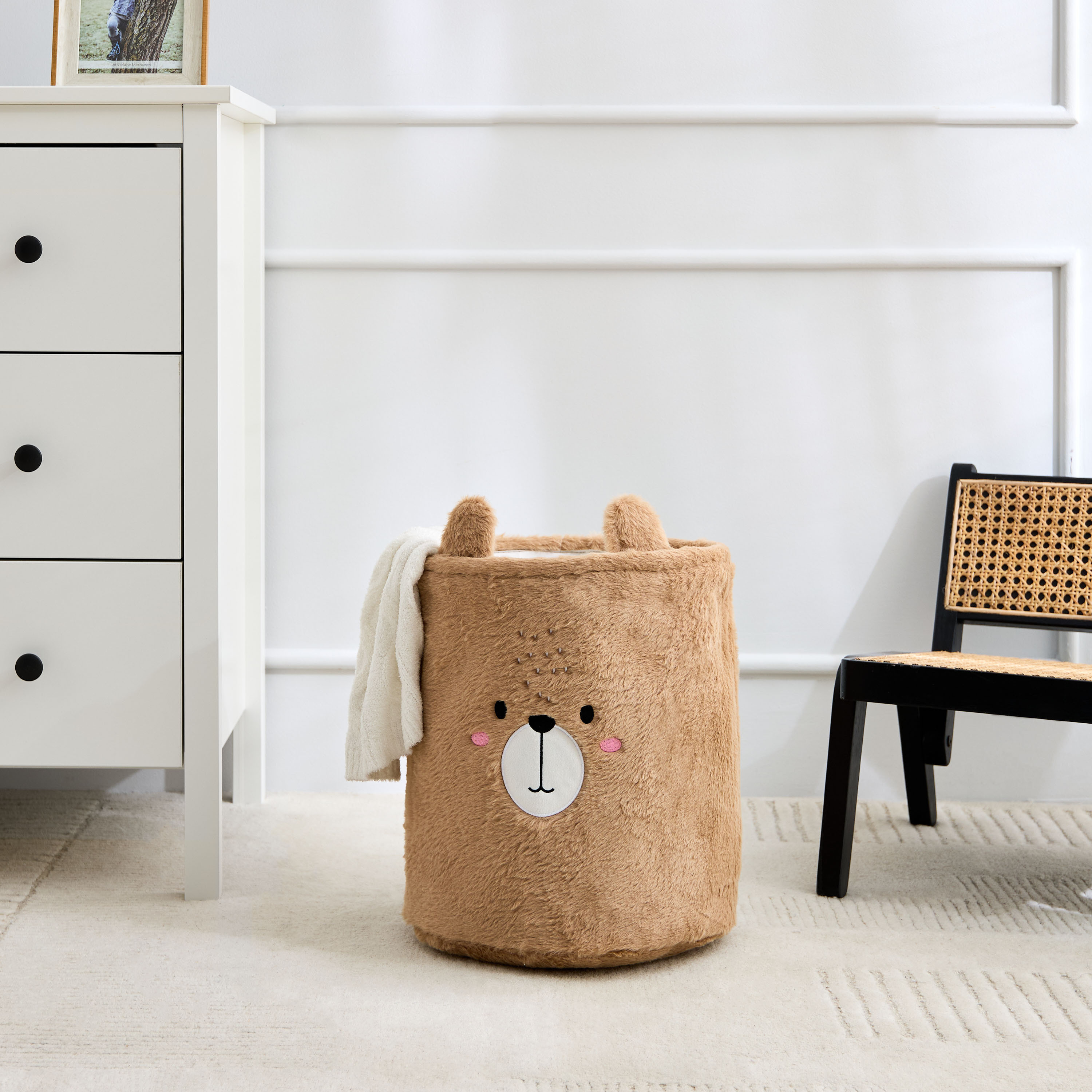 Juniors Bear Plush Storage Hamper - 30x30x35 cm-baby-nursery-roomdecor-image-5