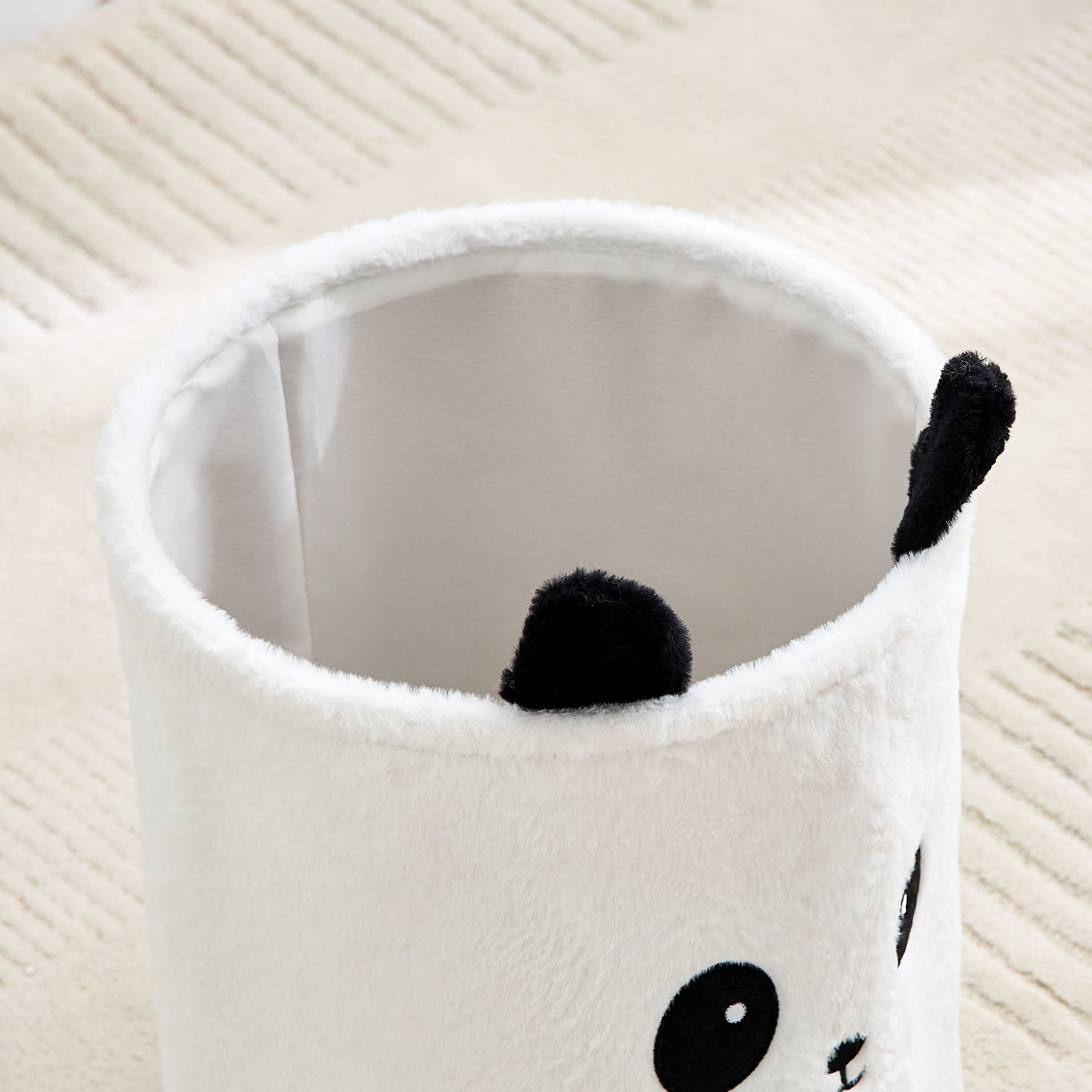 Juniors Panda Plush Storage Hamper - 30x30x35 cm-baby-nursery-roomdecor-image-3