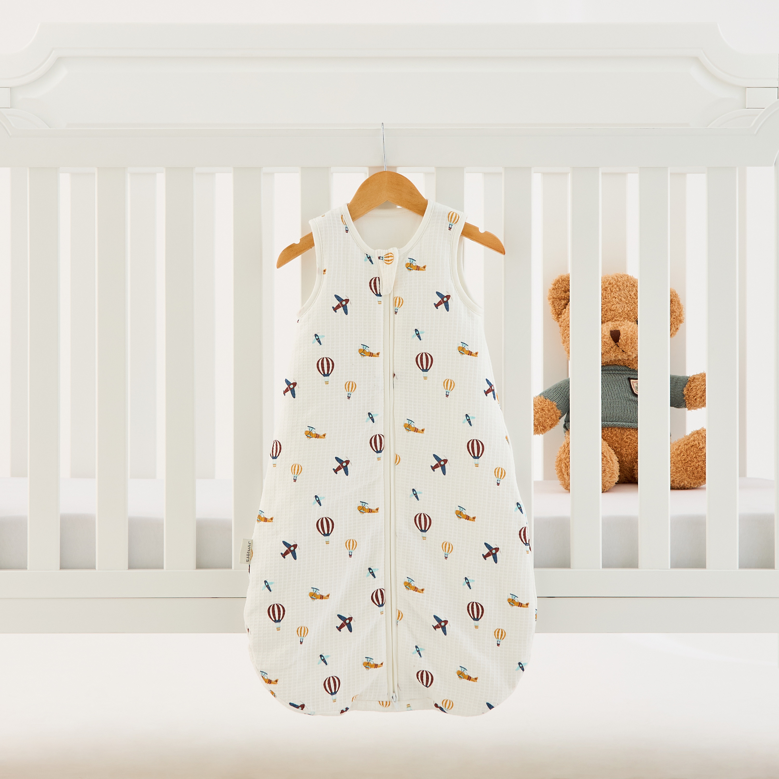 شنطة نوم بسحّاب إغلاق ووافل بارز الملمس من جونيورز-baby-nursery-blanketsandswaddles-swaddlesandsleepingbags-image-1