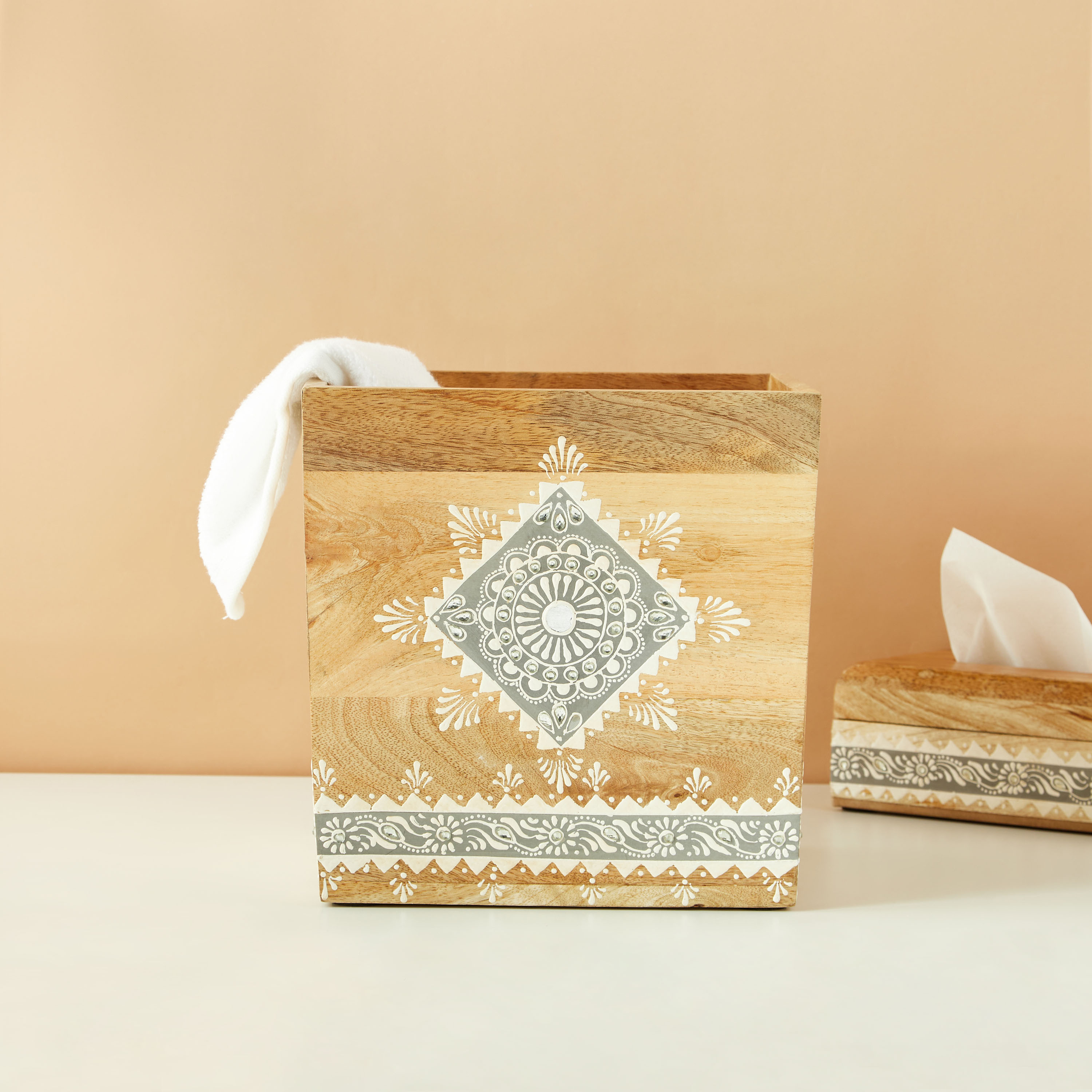 Embellished Wooden Waste Basket-household-bathandlaundry-wastebinsandaccessories-image-1
