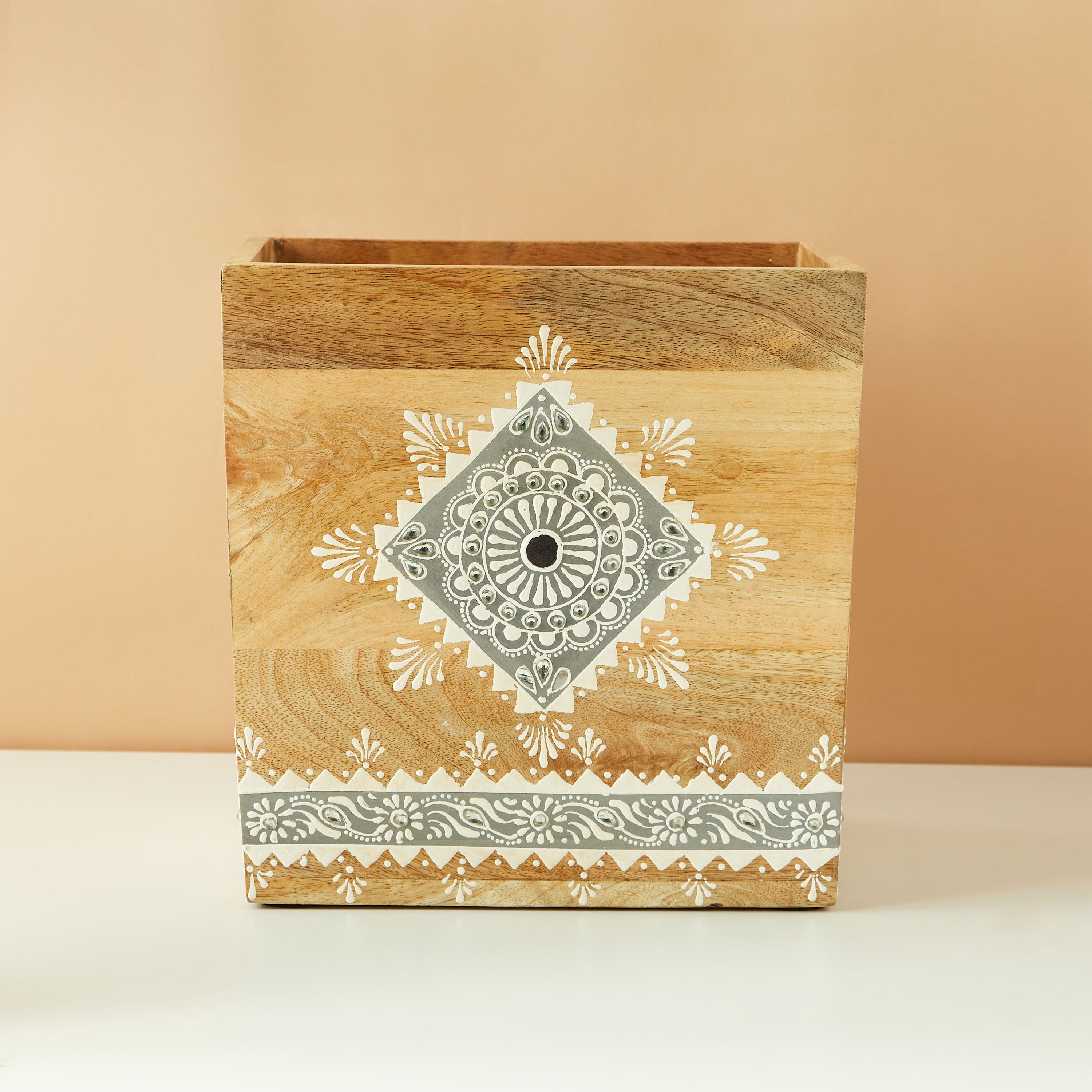 Embellished Wooden Waste Basket-household-bathandlaundry-wastebinsandaccessories-image-2