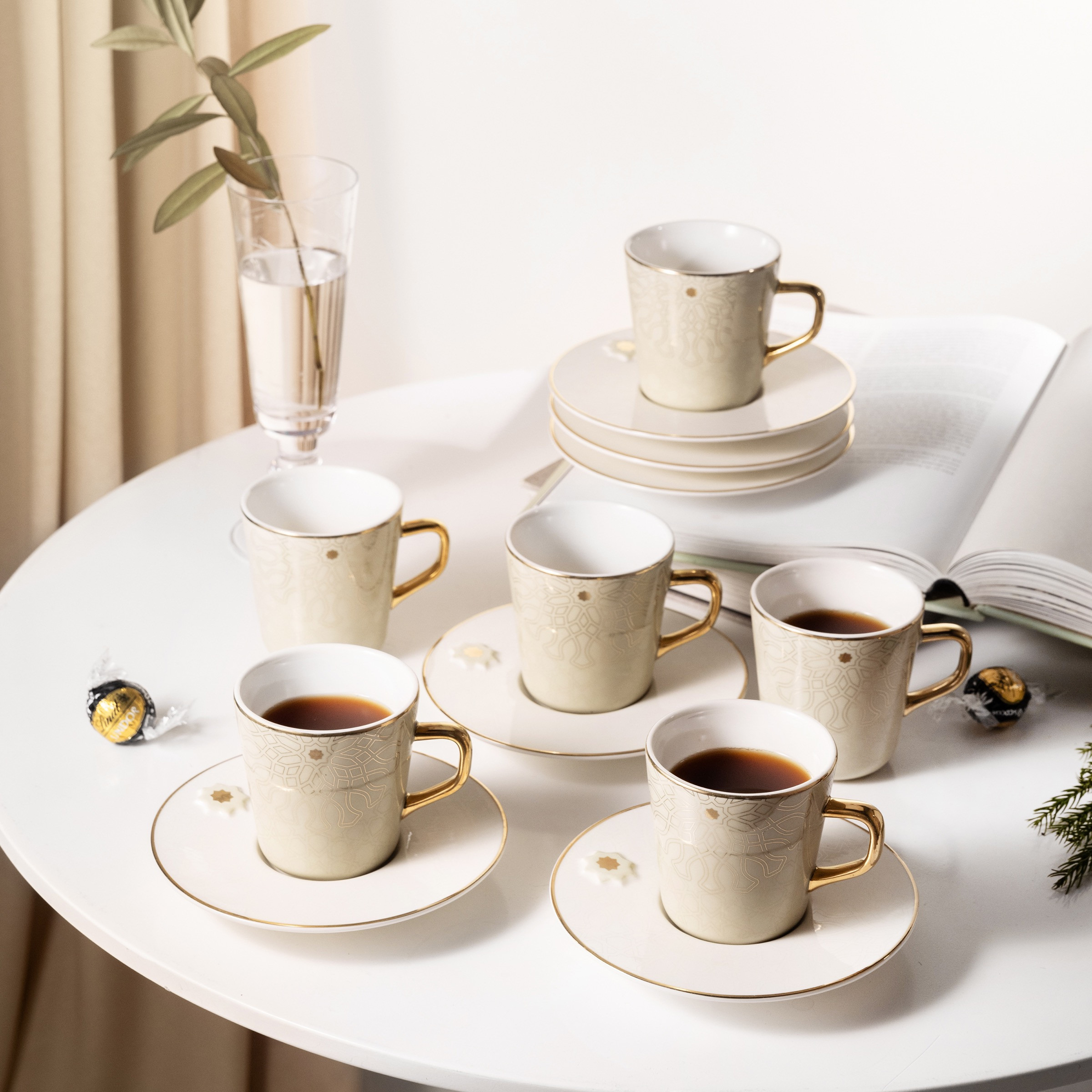 Otantik Asalah 12-Piece Coffee Cup and Saucer Set-household-dining-teaandcoffee-teaandcoffeesets-image-1