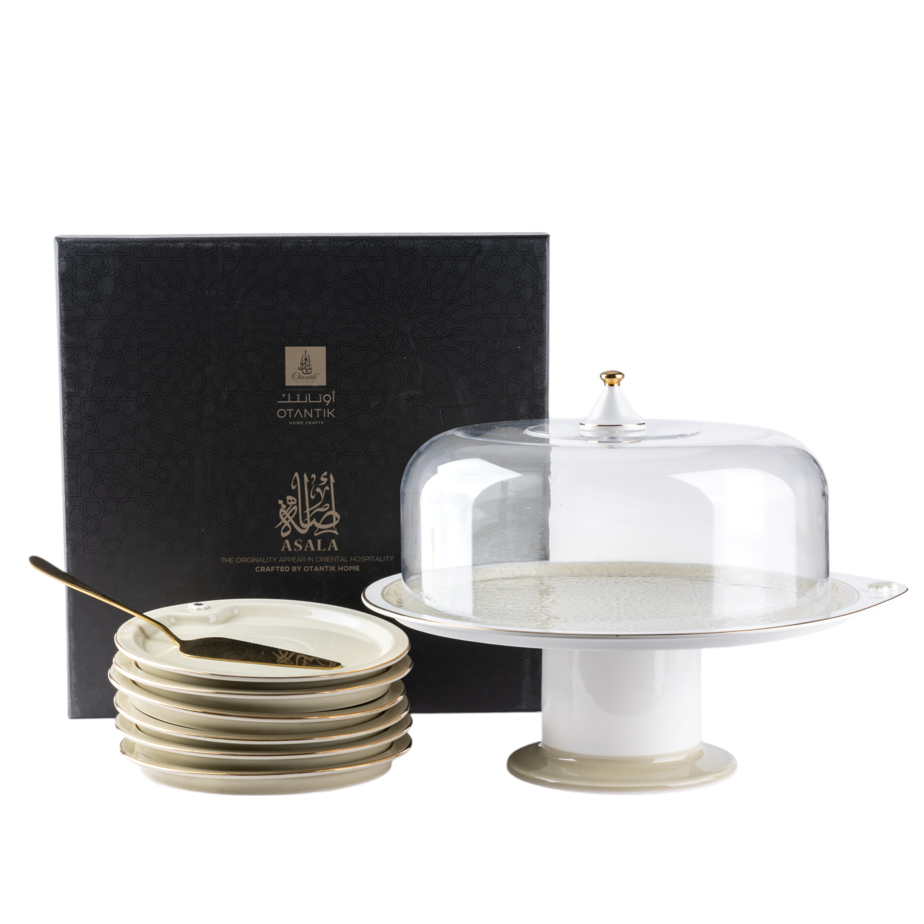 طقم تقديم كيك 9 قطع أصالة من أوتانتيك-household-dining-serveware-cakestands-image-2