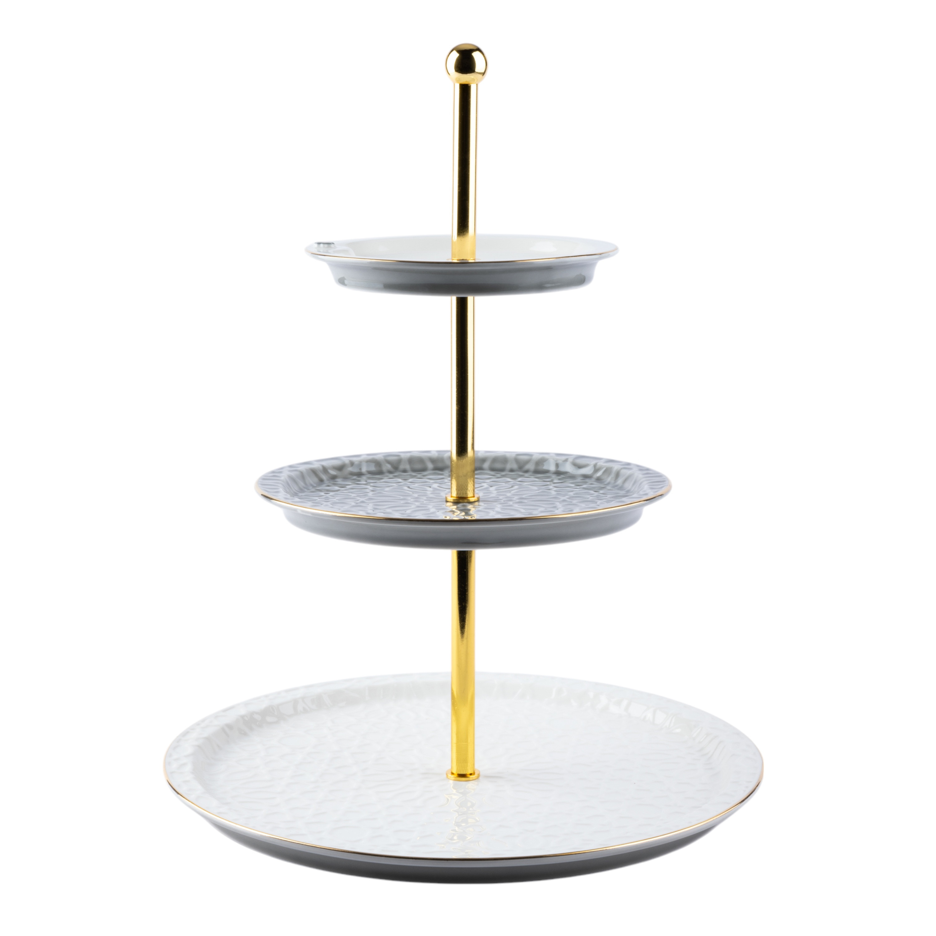 Otantik Asalah 3-Tier Porcelain Cake Stand -  14x27x9 cms-household-dining-serveware-cakestands-image-4