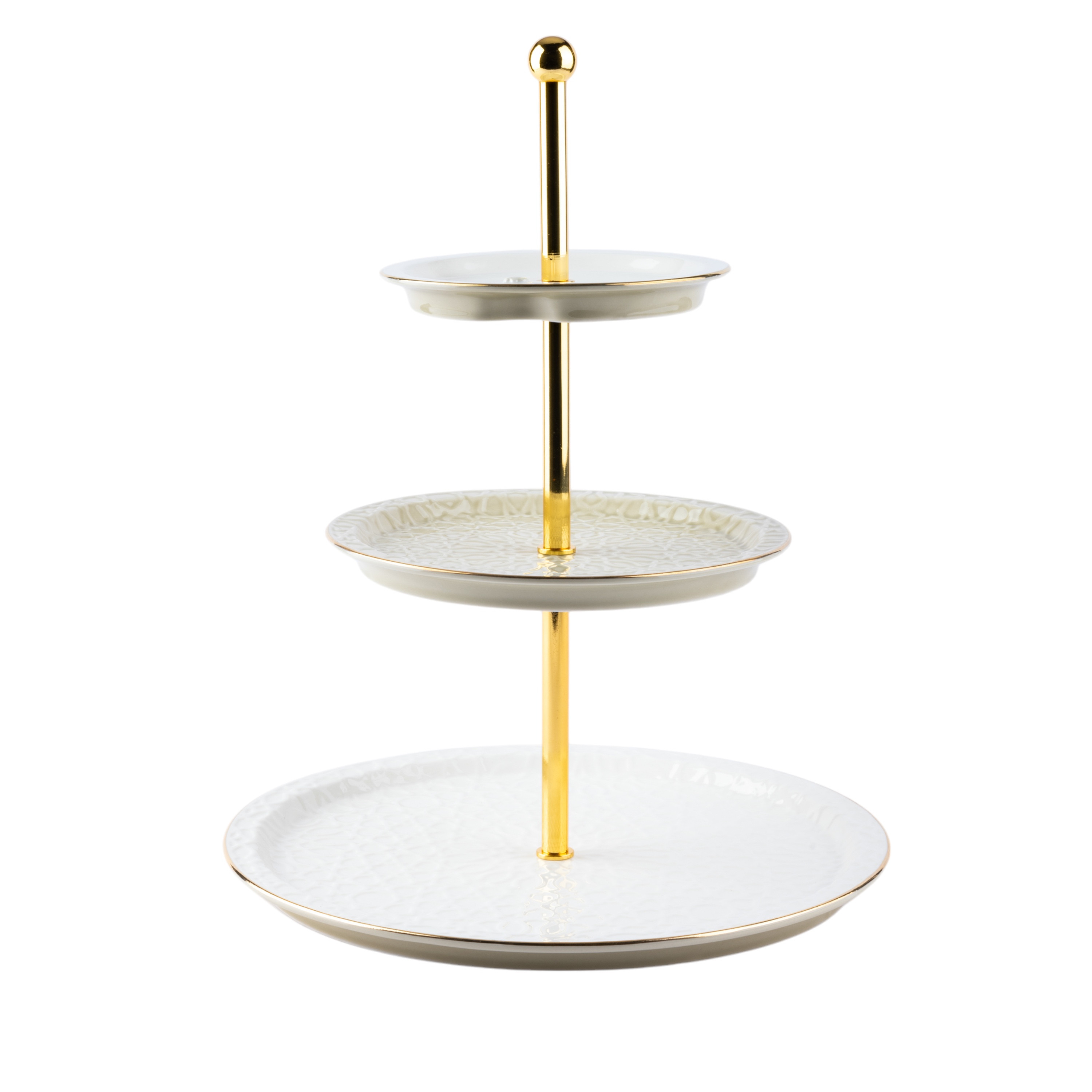 حامل كيك بورسلان 3 طوابق من أوتانتك أصالة - 14x27x9 سم-household-dining-serveware-cakestands-image-4