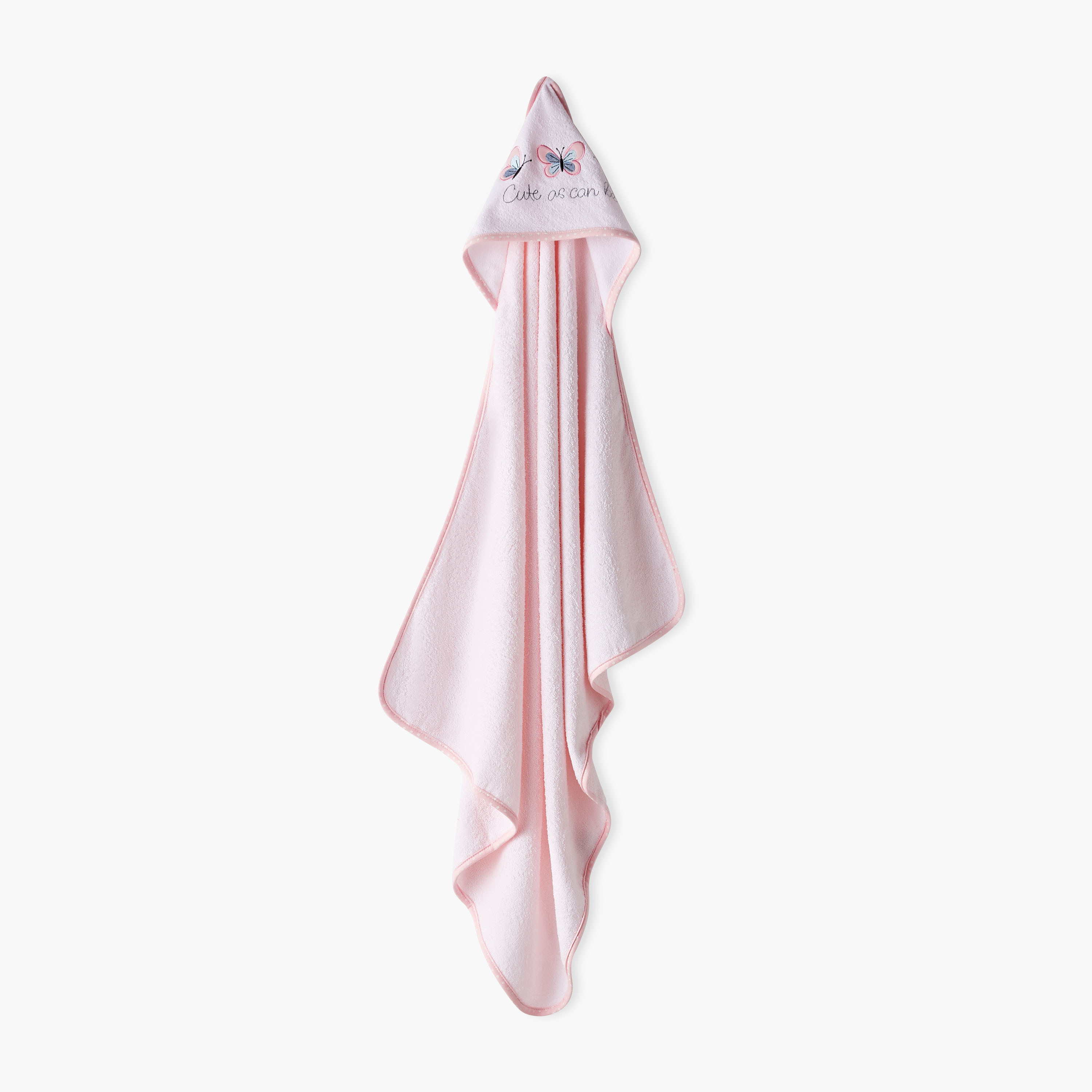 Juniors Butterfly Embroidered Hooded Towel and Wash Mitten Set-baby-bathandcare-towels-image-2