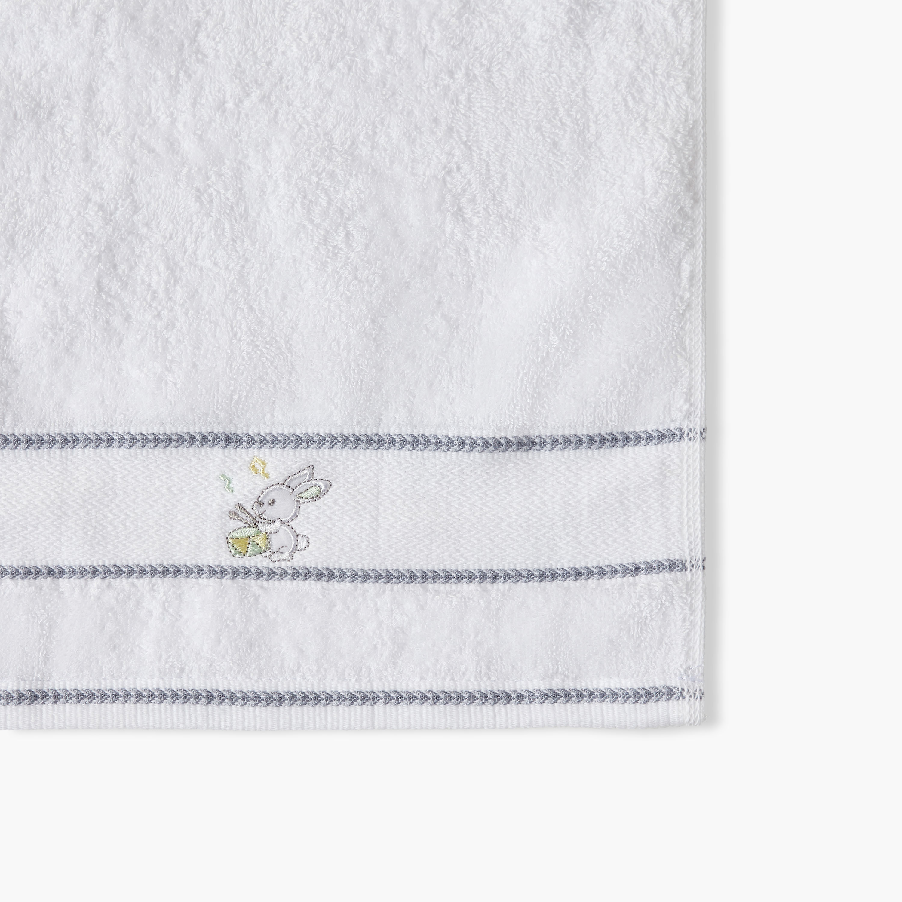 Juniors Bunny Embroidered Towel - 30x30 cm-baby-bathandcare-towels-image-3