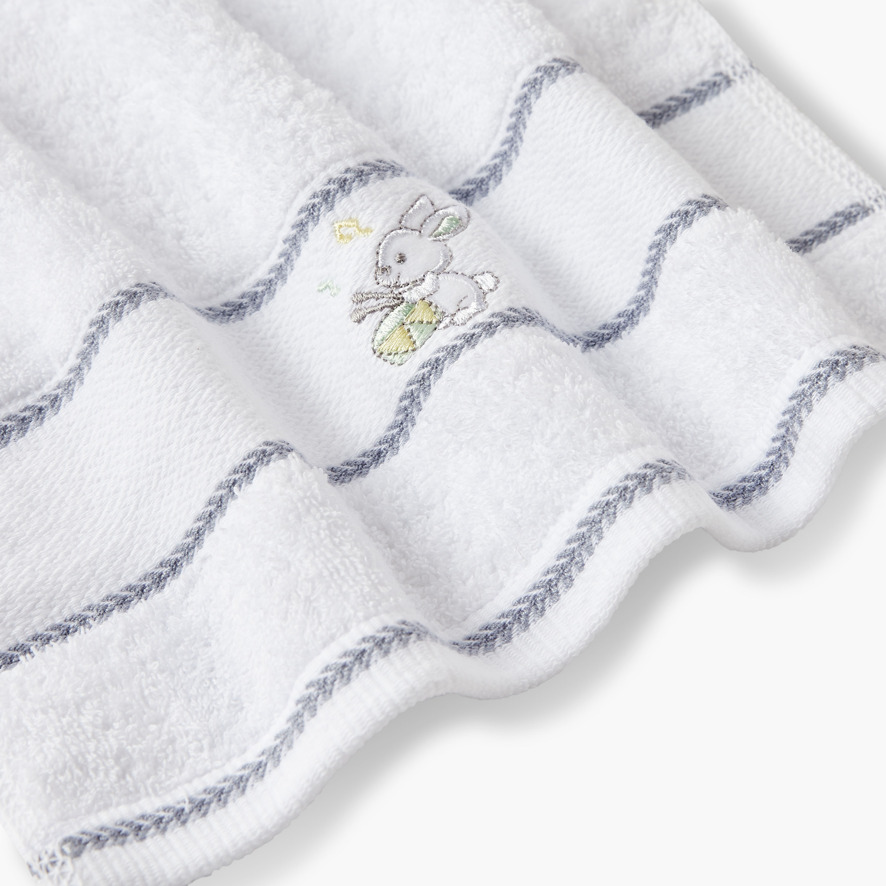 Juniors Bunny Embroidered Towel - 30x30 cm-baby-bathandcare-towels-image-4