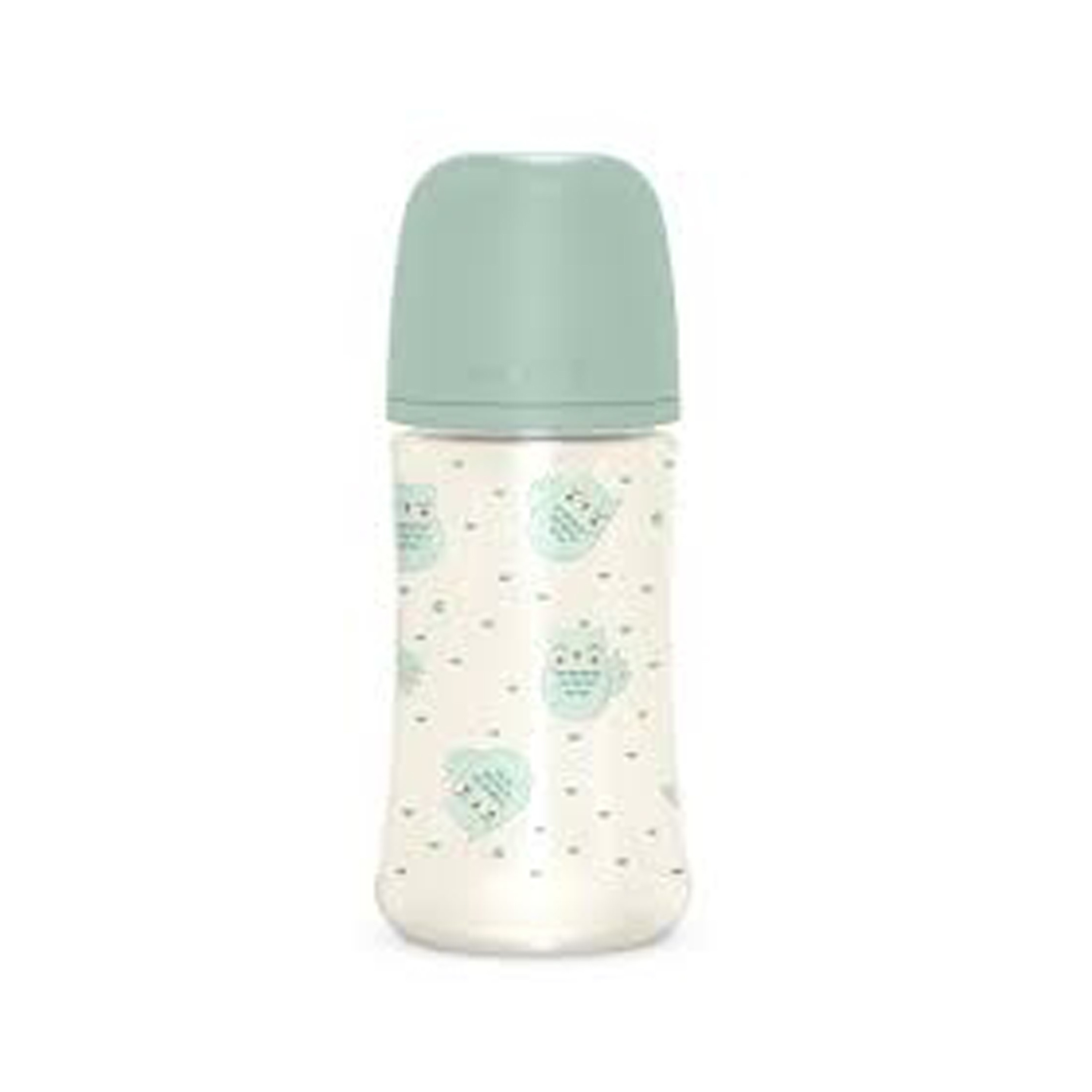 Suavinex Slow Flow BPA Free Feeding Bottle - Owl - Green - 270 ml-baby-feeding-feedingbottles-bottlesandteats-image-1