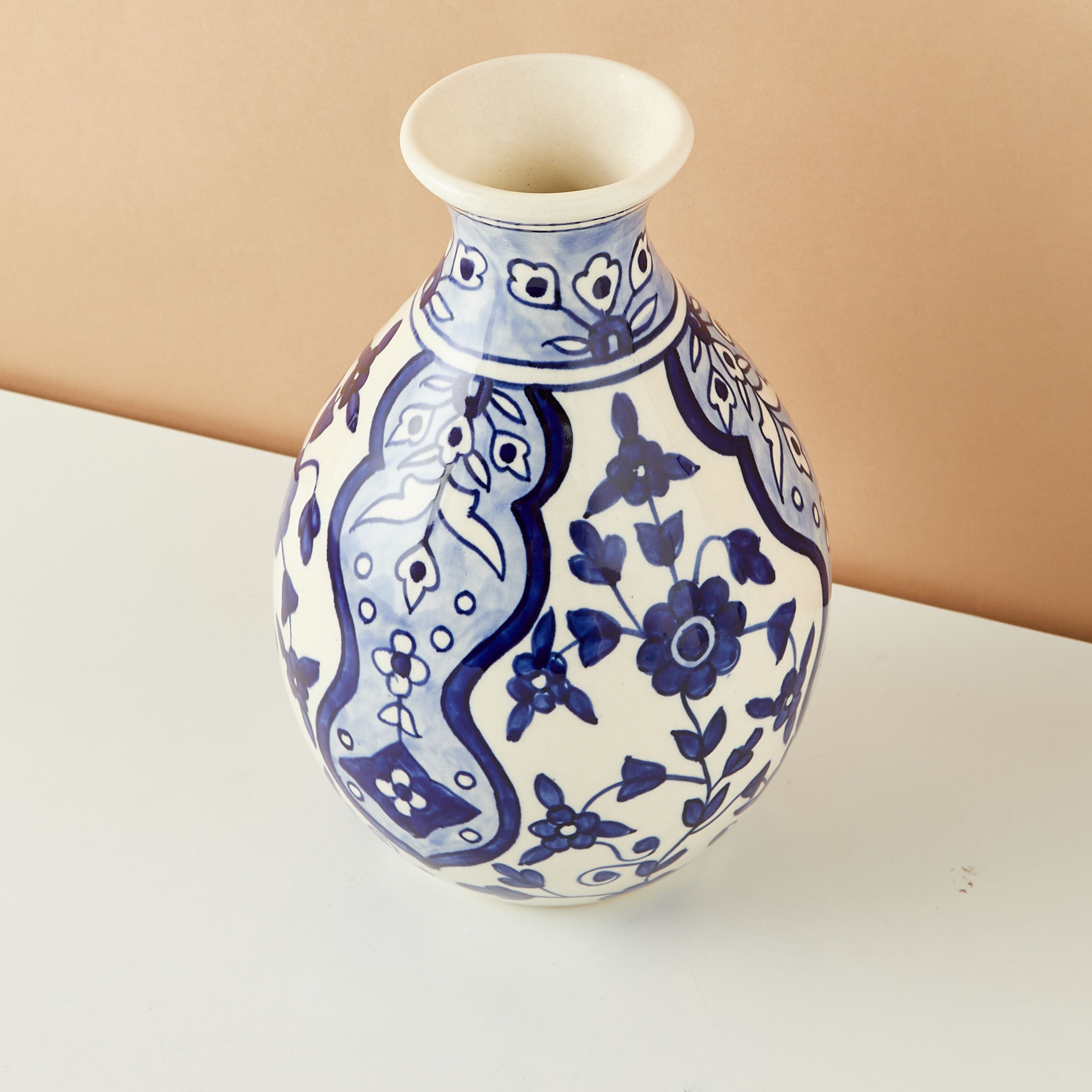 مزهرية سيراميك مزينة-household-decor-vasesandbowls-image-3