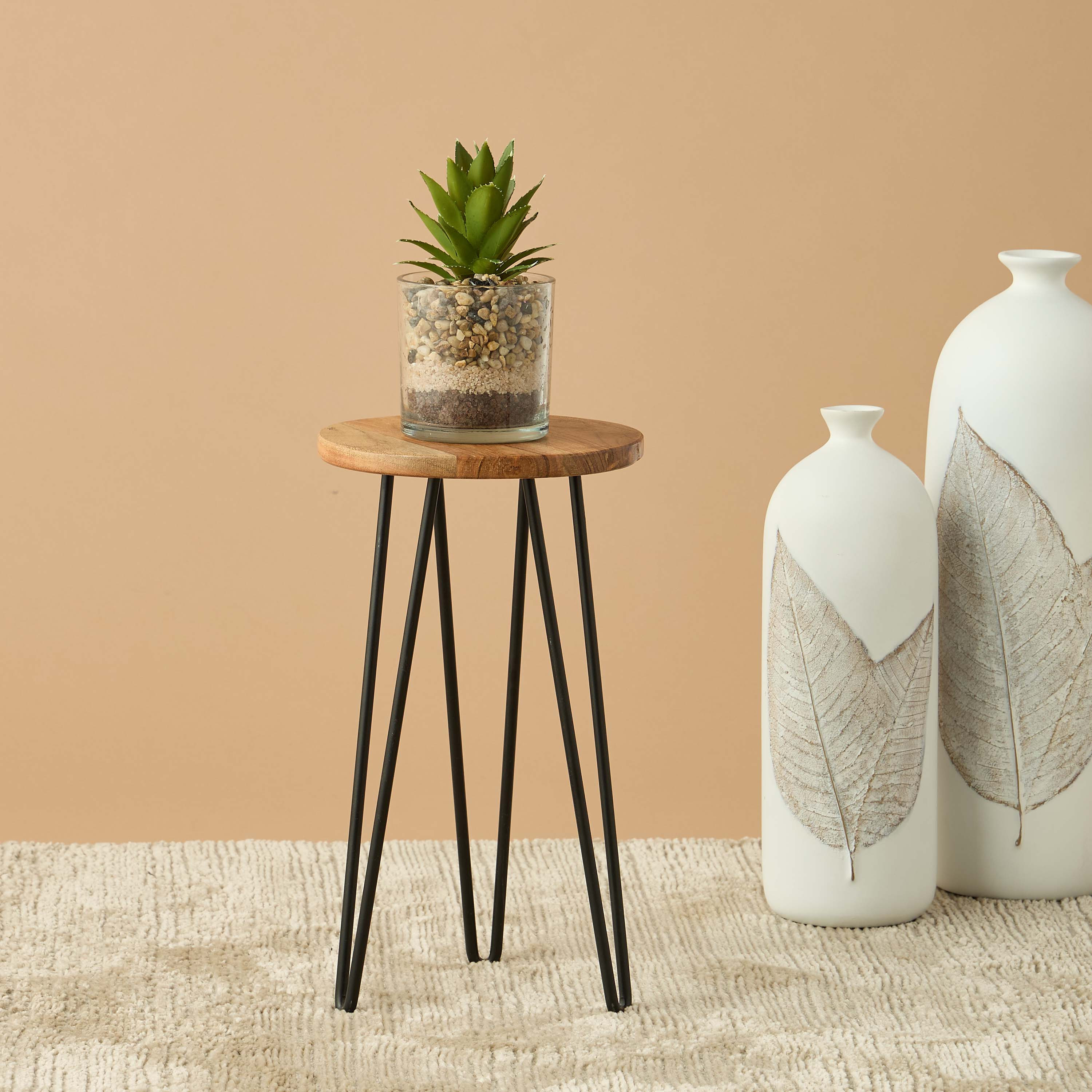 Wooden Top Planter Stand - 20x38 cms-household-gardenandoutdoor-trellisandstands-plantstands-image-1