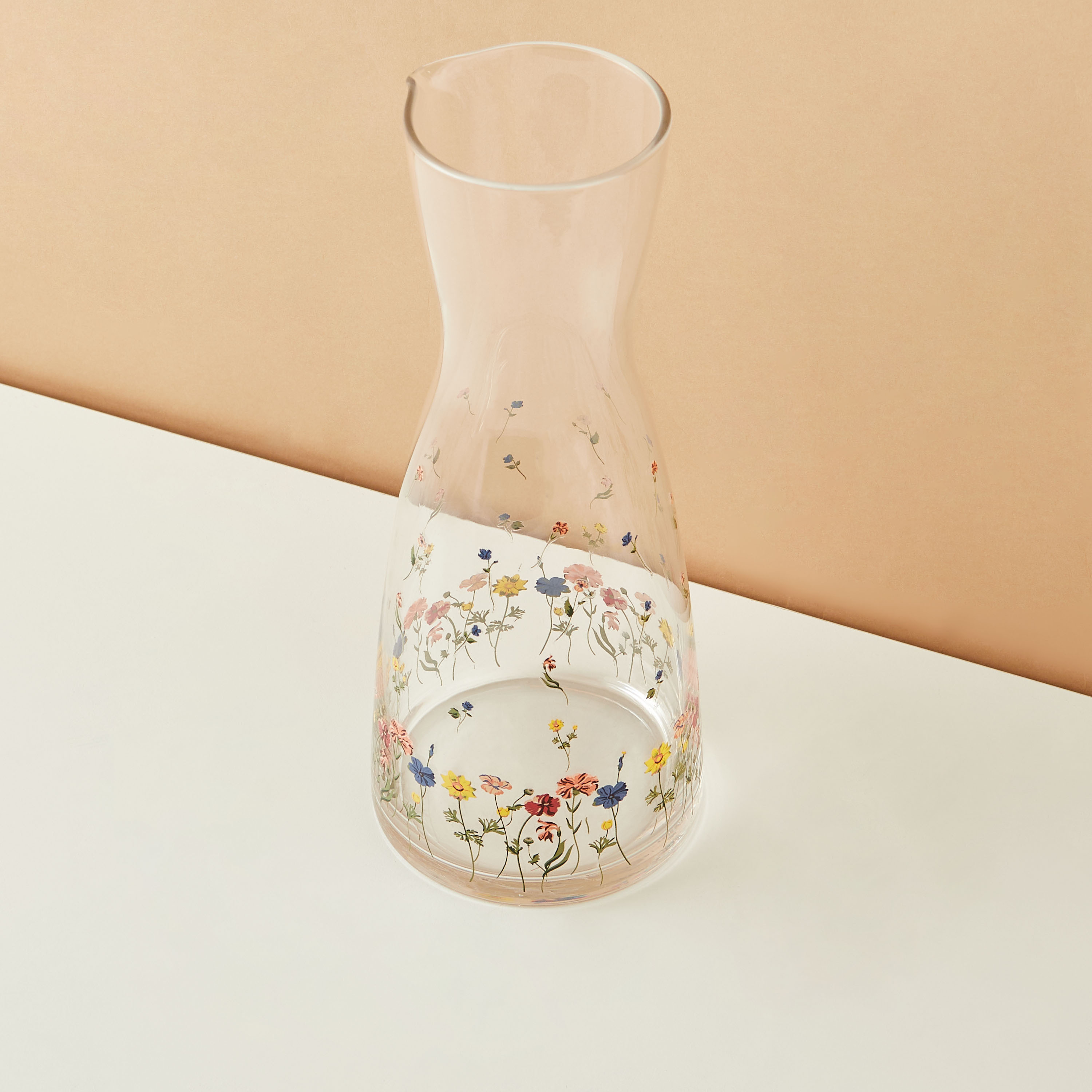Flora Glass Carafe - 1 L-household-dining-drinkserveware-jugsdecantersandcarafes-image-3