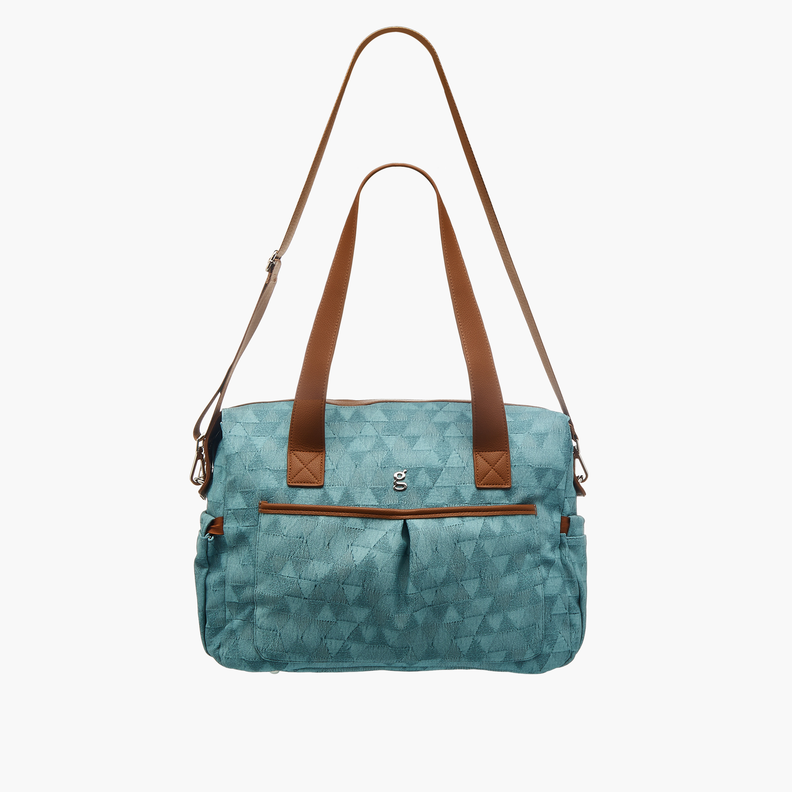 Giggles Denim Diaper Bag with Double Handle and Zip Closure-baby-diapering-diaperbags-image-2