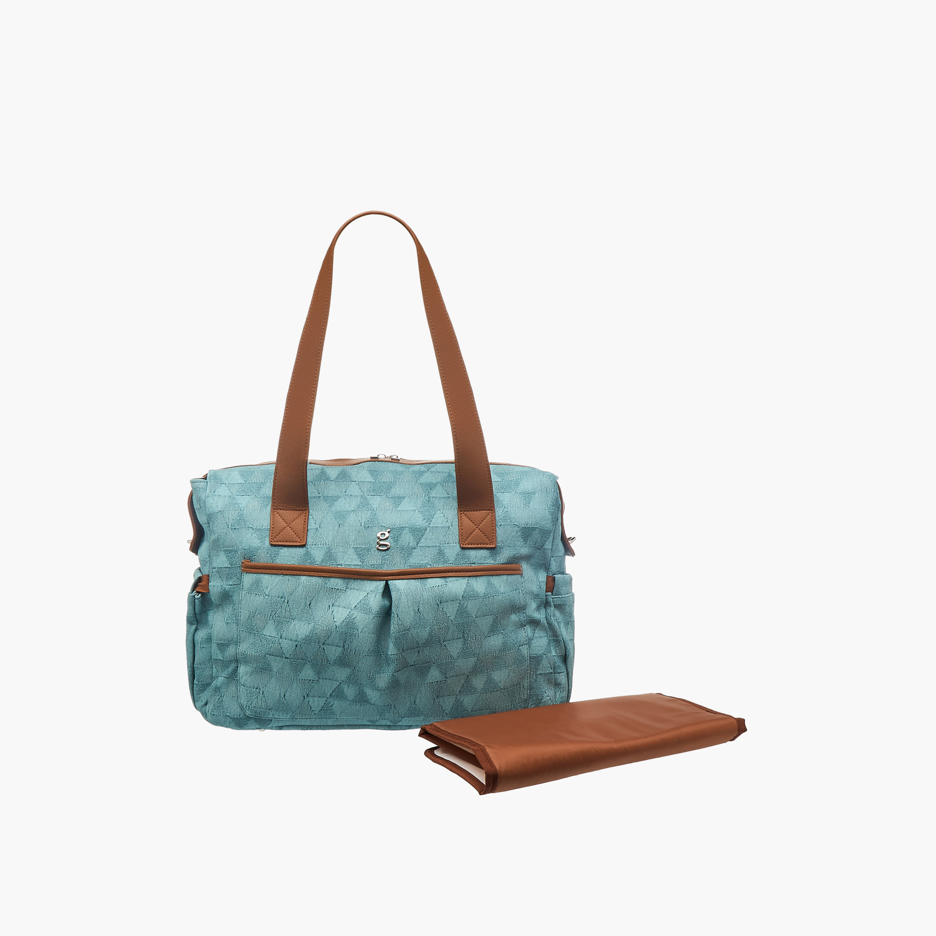 Giggles Denim Diaper Bag with Double Handle and Zip Closure-baby-diapering-diaperbags-image-3