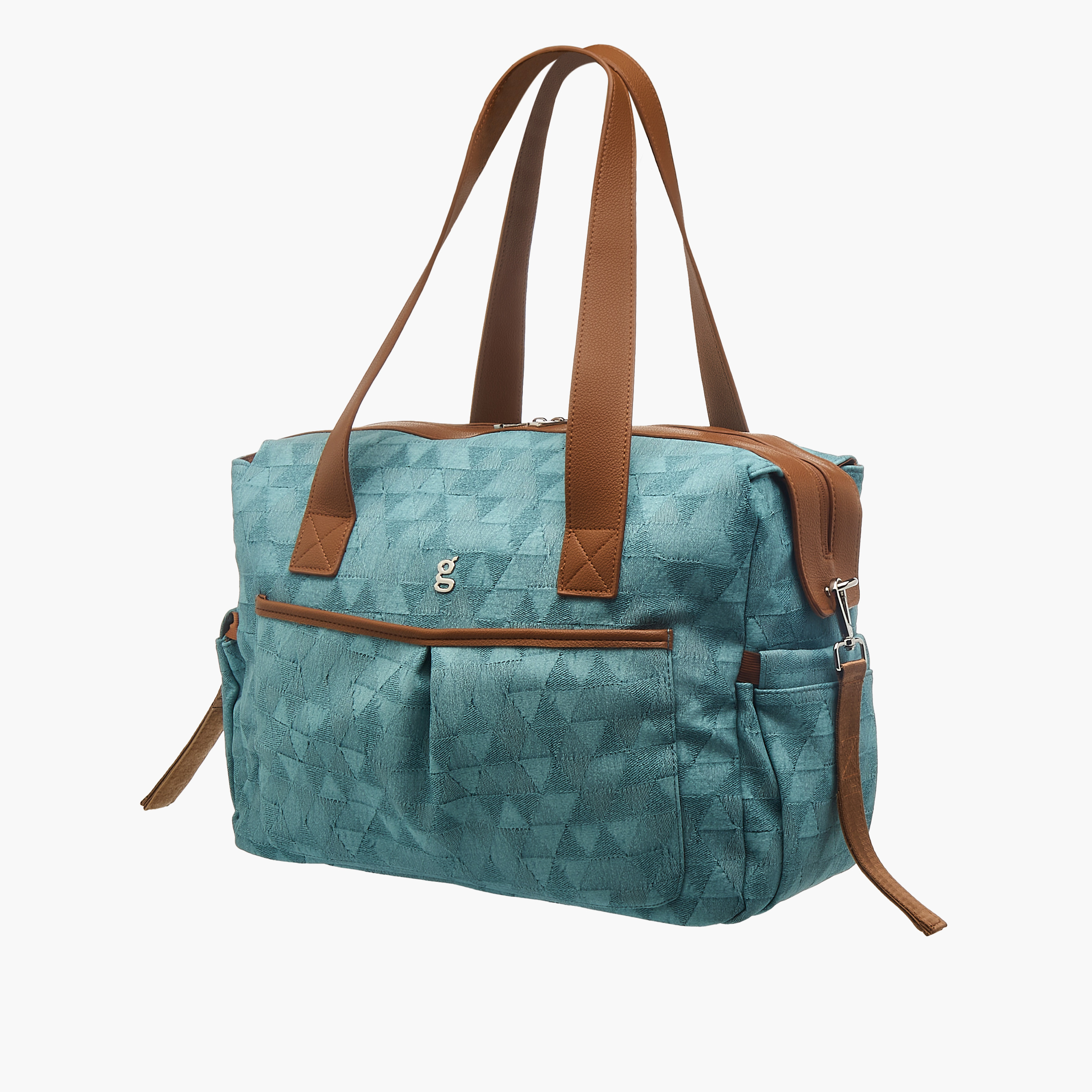 Giggles Denim Diaper Bag with Double Handle and Zip Closure-baby-diapering-diaperbags-image-4
