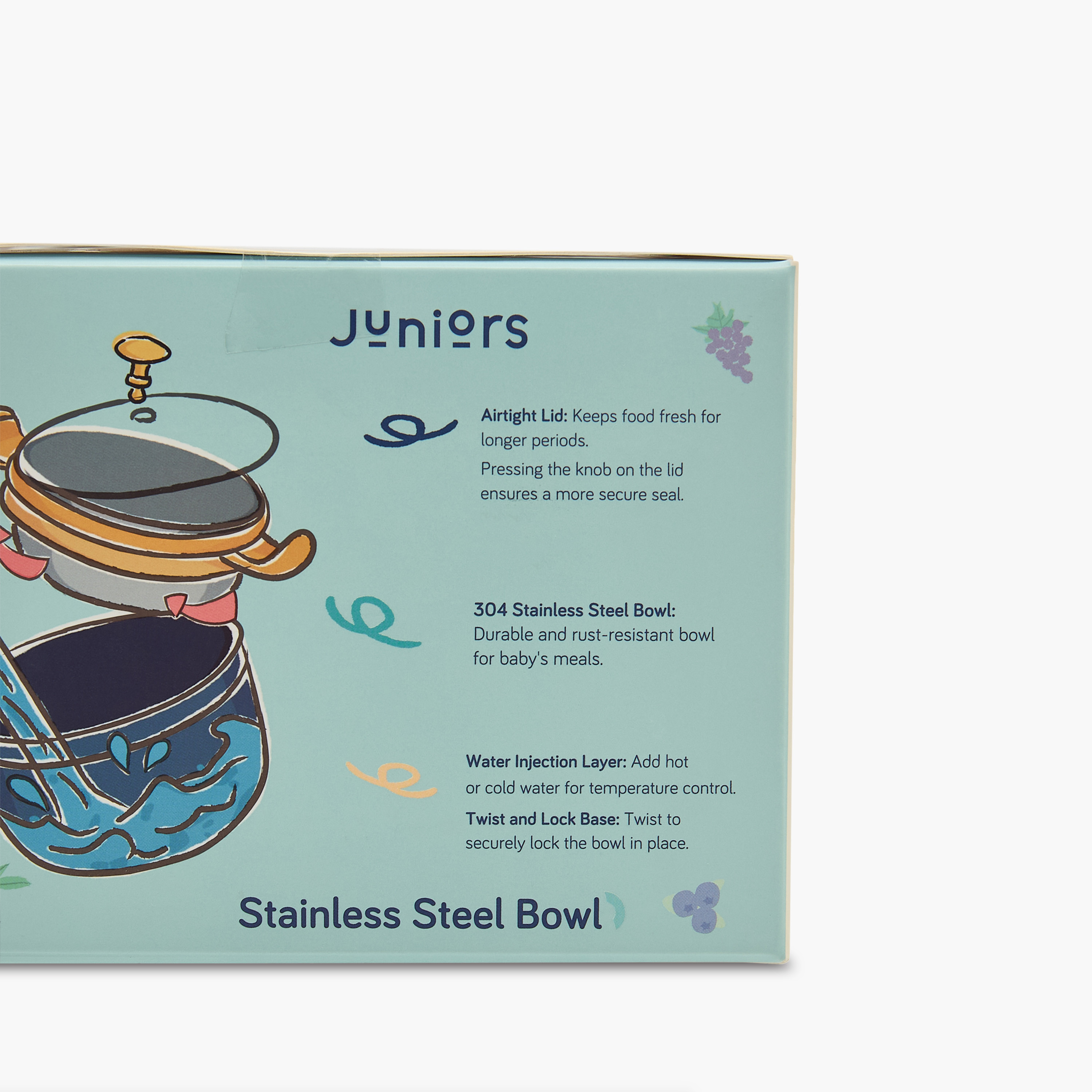 طقم أدوات طعام مع وعاء بطبقة لتعبئة الماء من جونيورز-baby-feeding-mealtimeessentials-image-2