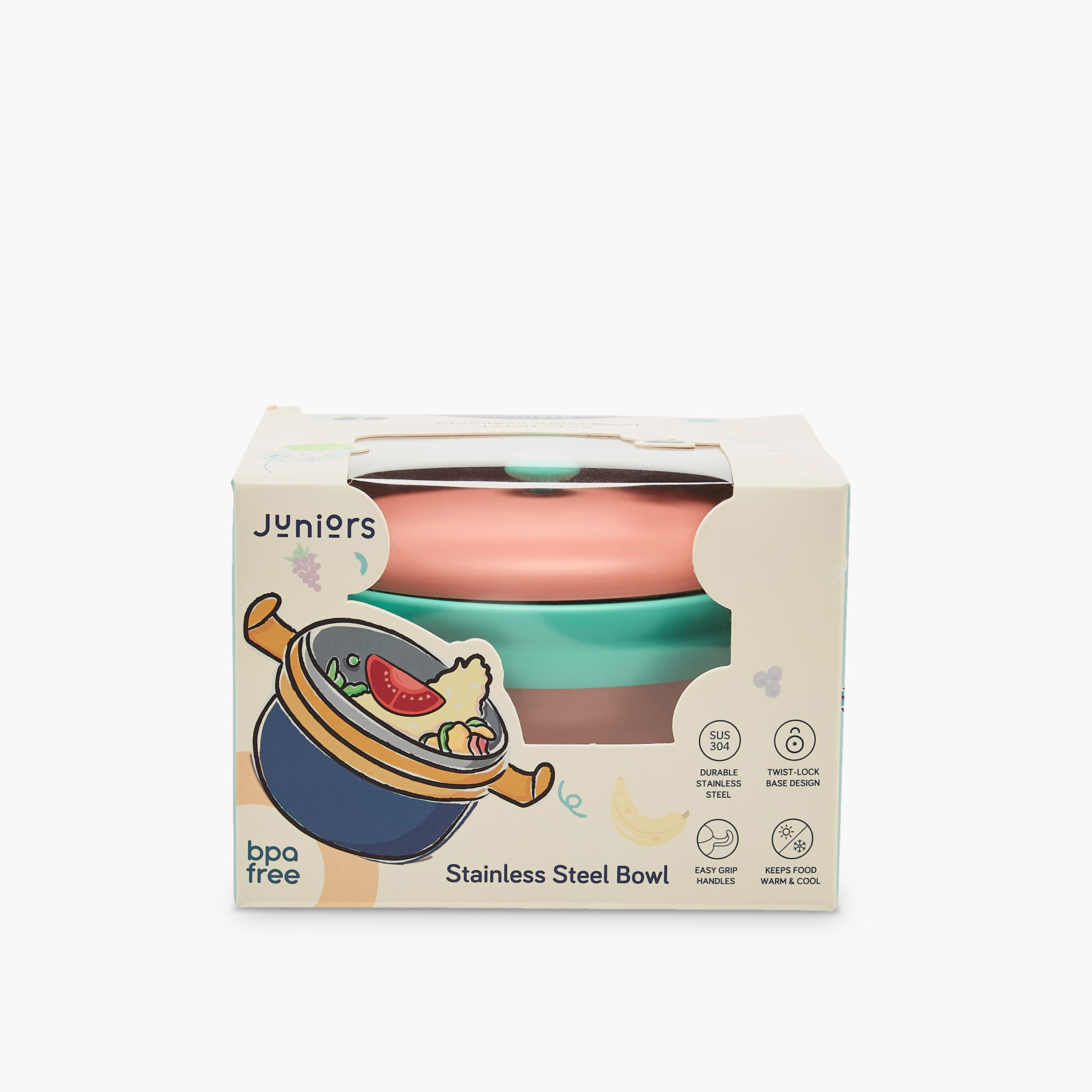 طقم أدوات طعام مع وعاء بطبقة لتعبئة الماء من جونيورز-baby-feeding-mealtimeessentials-image-1