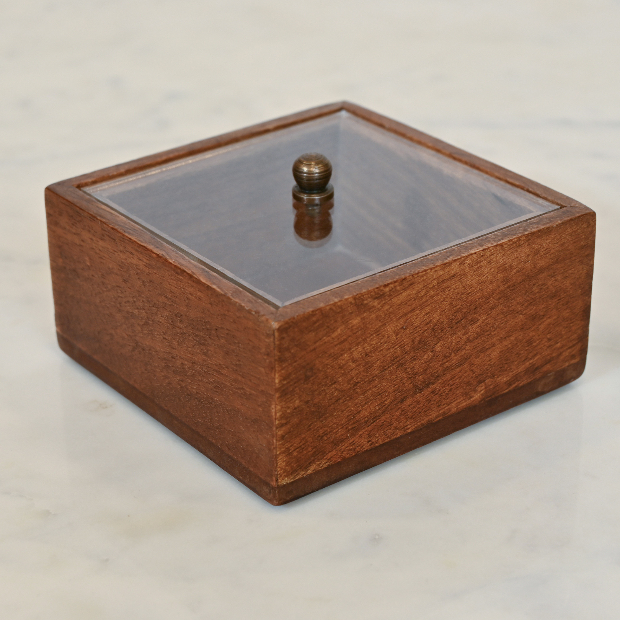 Home Carving Wooden Decorative Box - 10x10x15 cms-household-decor-boxesandtrays-image-1