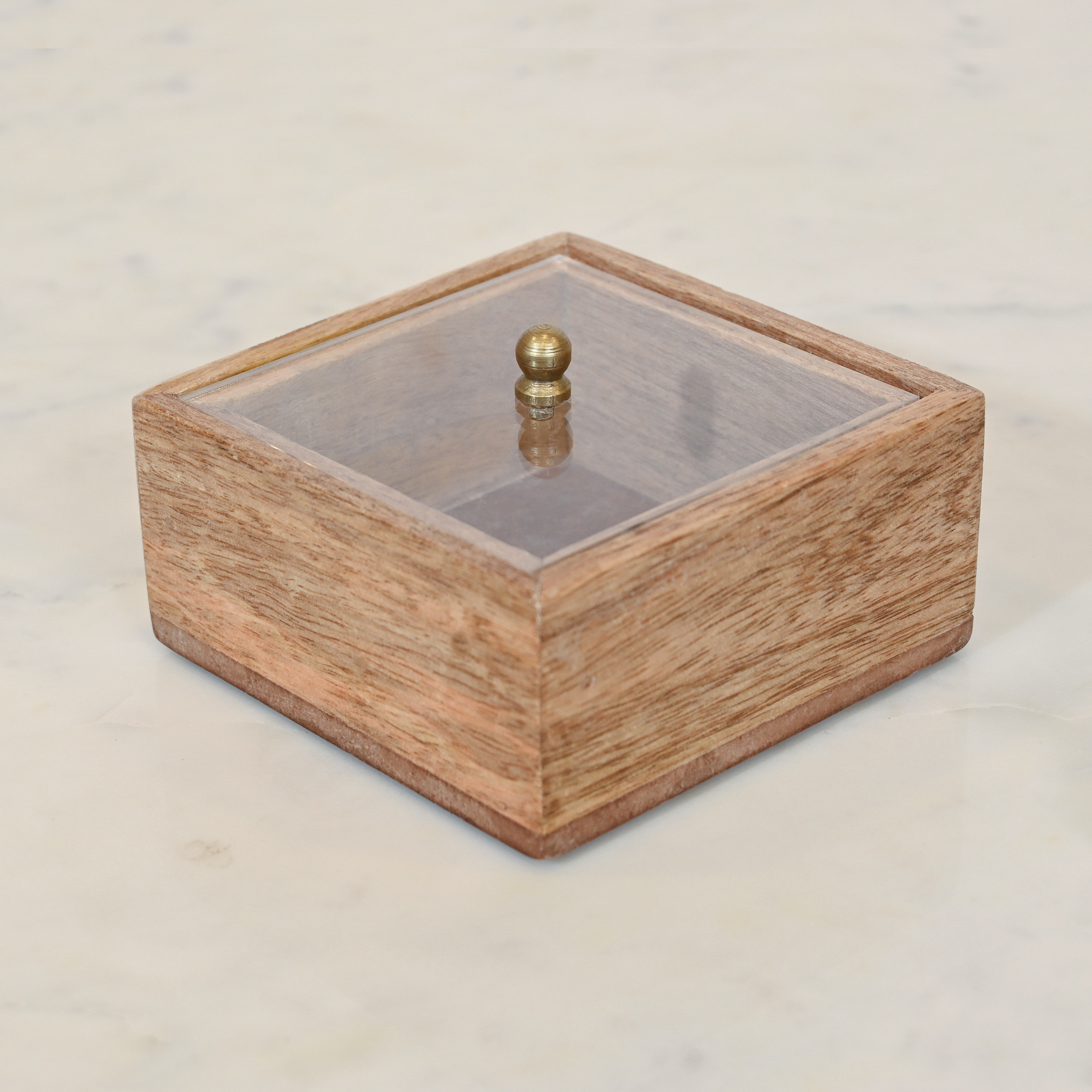 Home Carving Wooden Decorative Box - 10x10x5 cms-household-decor-boxesandtrays-image-1