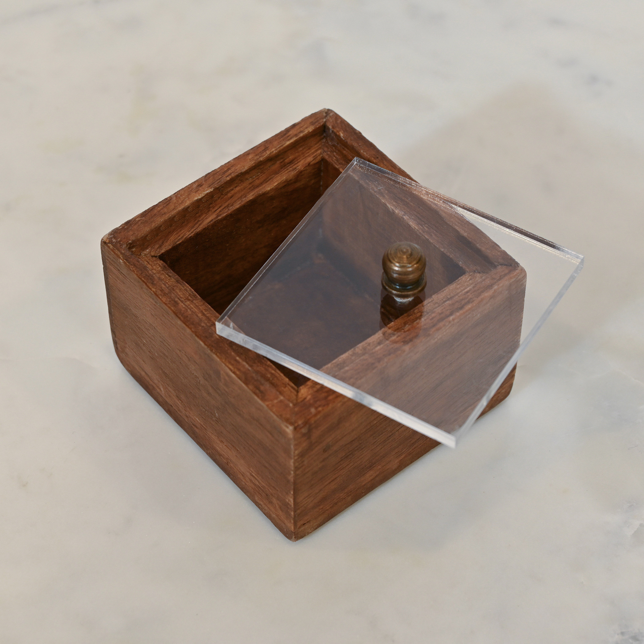 Home Carving Wooden Decorative Box - 8x8x5 cms-household-decor-boxesandtrays-image-3