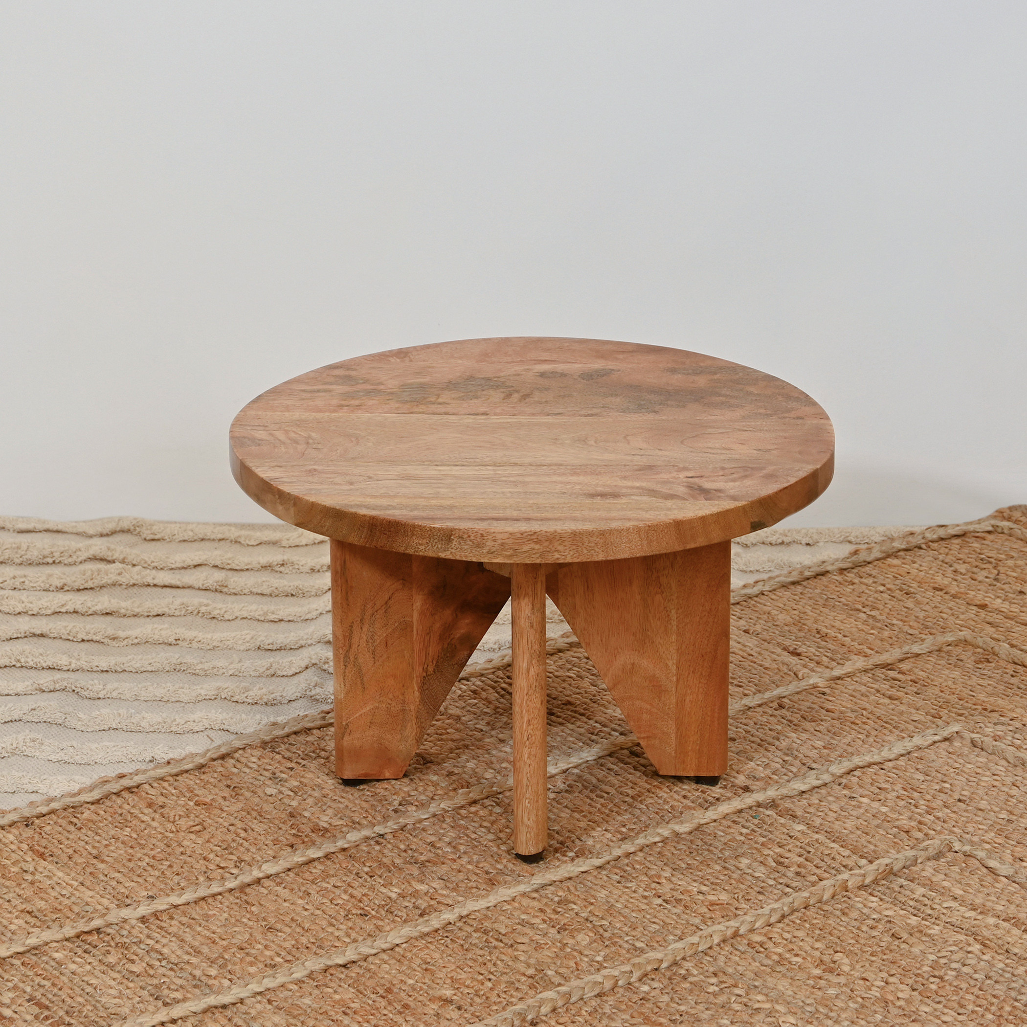 Home Carving Solid Wood Low Stool - 45x28 cms-furniture-sofaandseating-ottomansbeanbagsandpoufs-image-2
