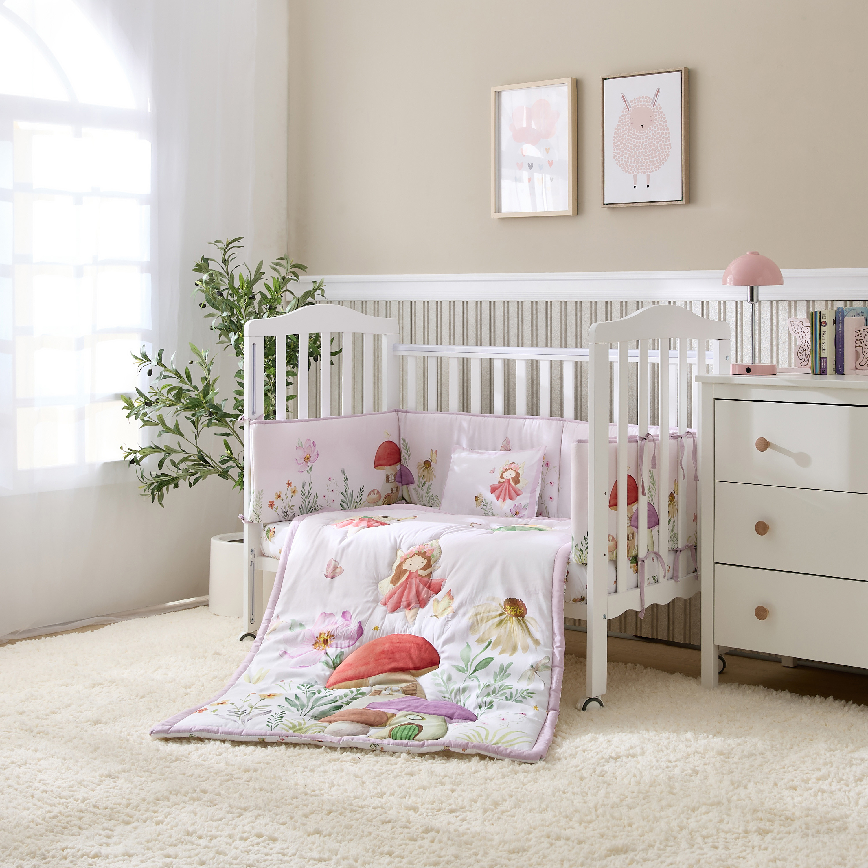 Juniors 5-Piece Fairy Print Bedding Set - 90x130 cm-baby-nursery-babybedding-image-1