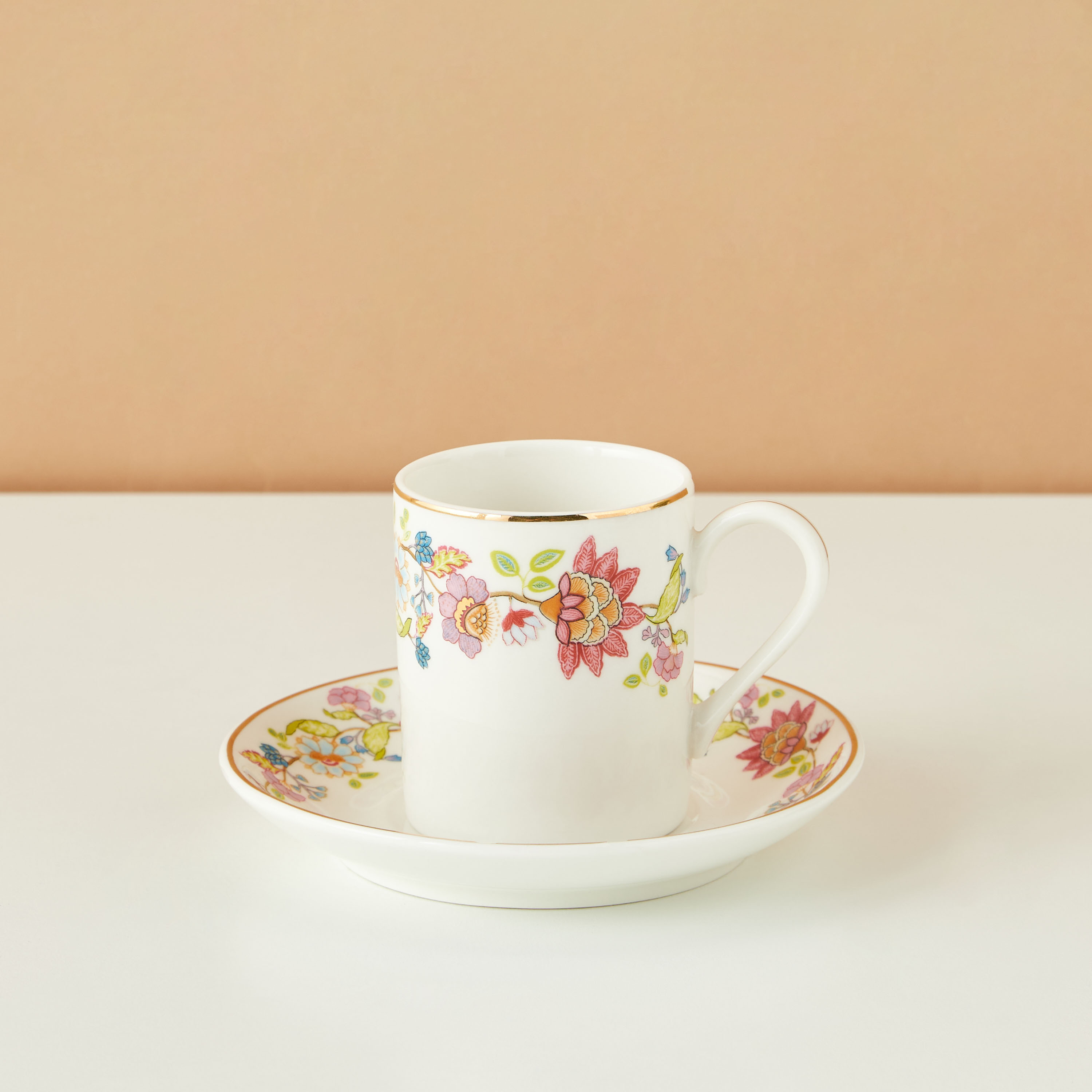Summer Flower 12-Piece Espresso Cup and Saucer Set - 100 ml-household-dining-teaandcoffee-teaandcoffeesets-image-2