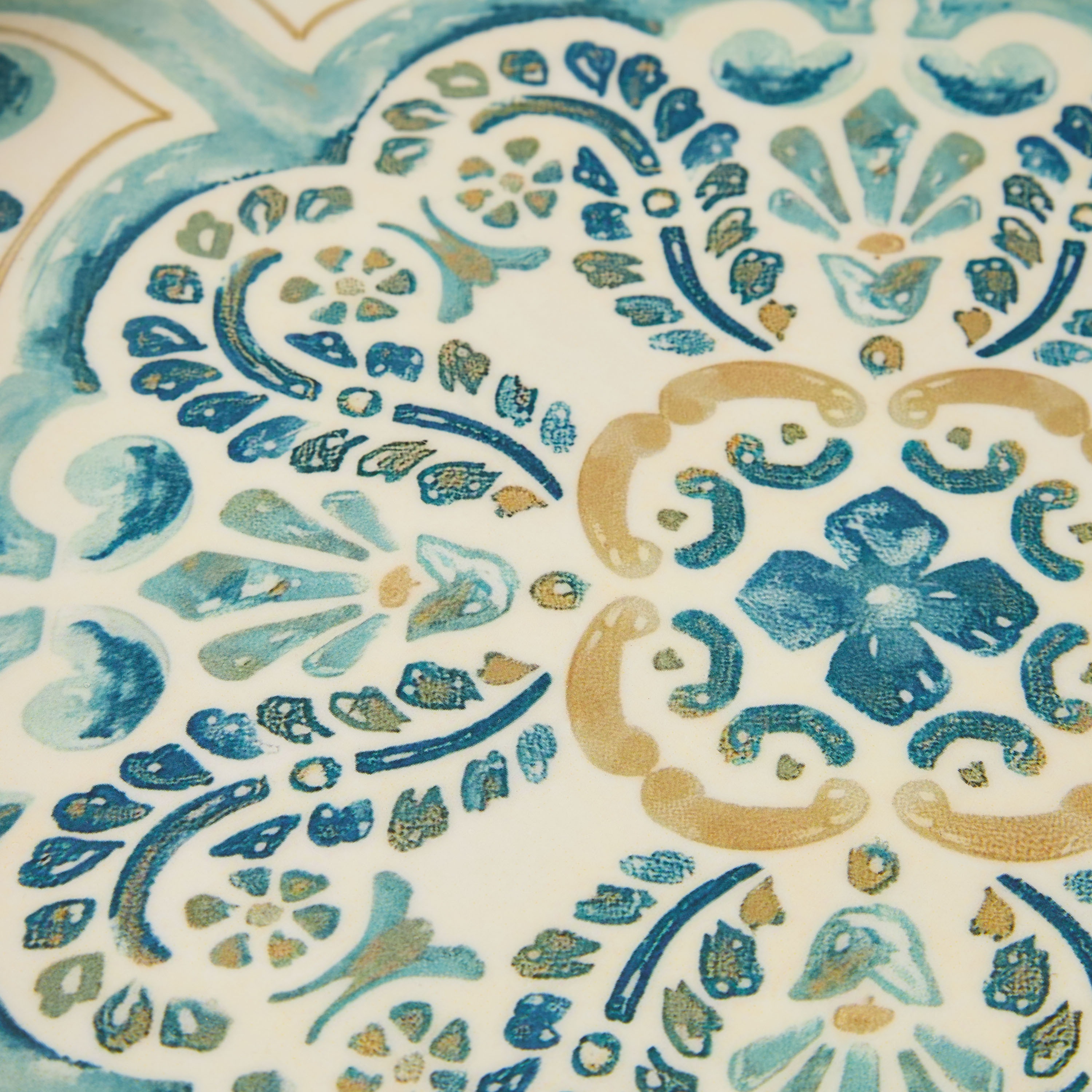 Enamel Coastal Paisley Print Serving Tray - 36 cms-household-dining-serveware-servingtrays-image-5