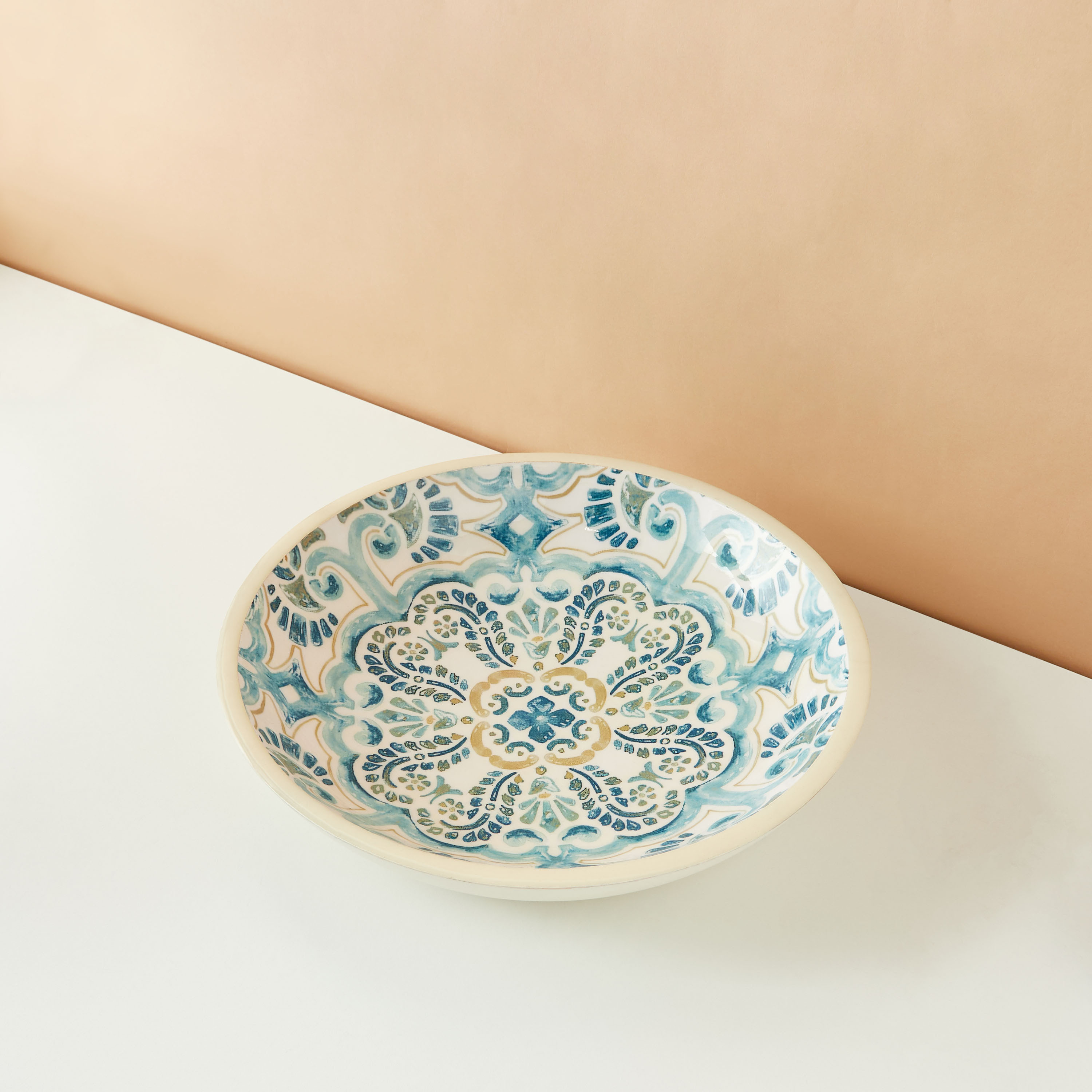 Enamel Coastal Printed Serving Bowl - 35 cms-household-dining-dinnerware-bowls-image-3