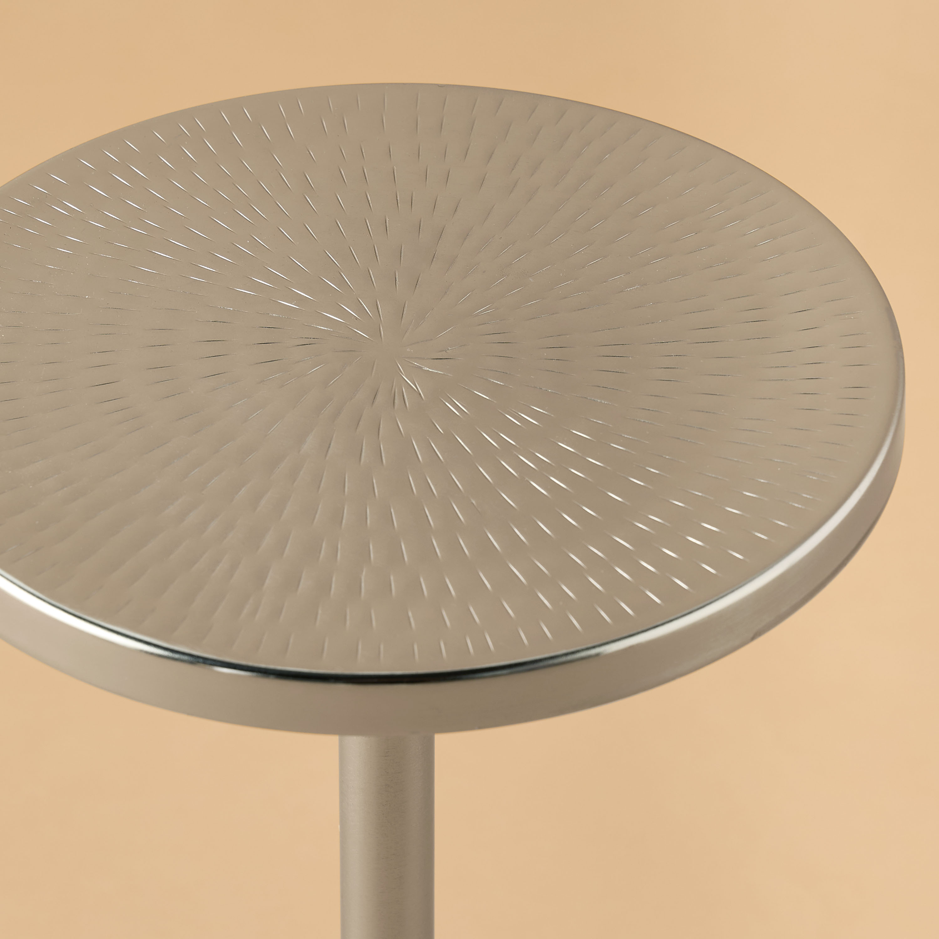 Hammered Side Table with Pedestal Base - 25x25x53 cms-furniture-livingroom-sideandendtables-image-3