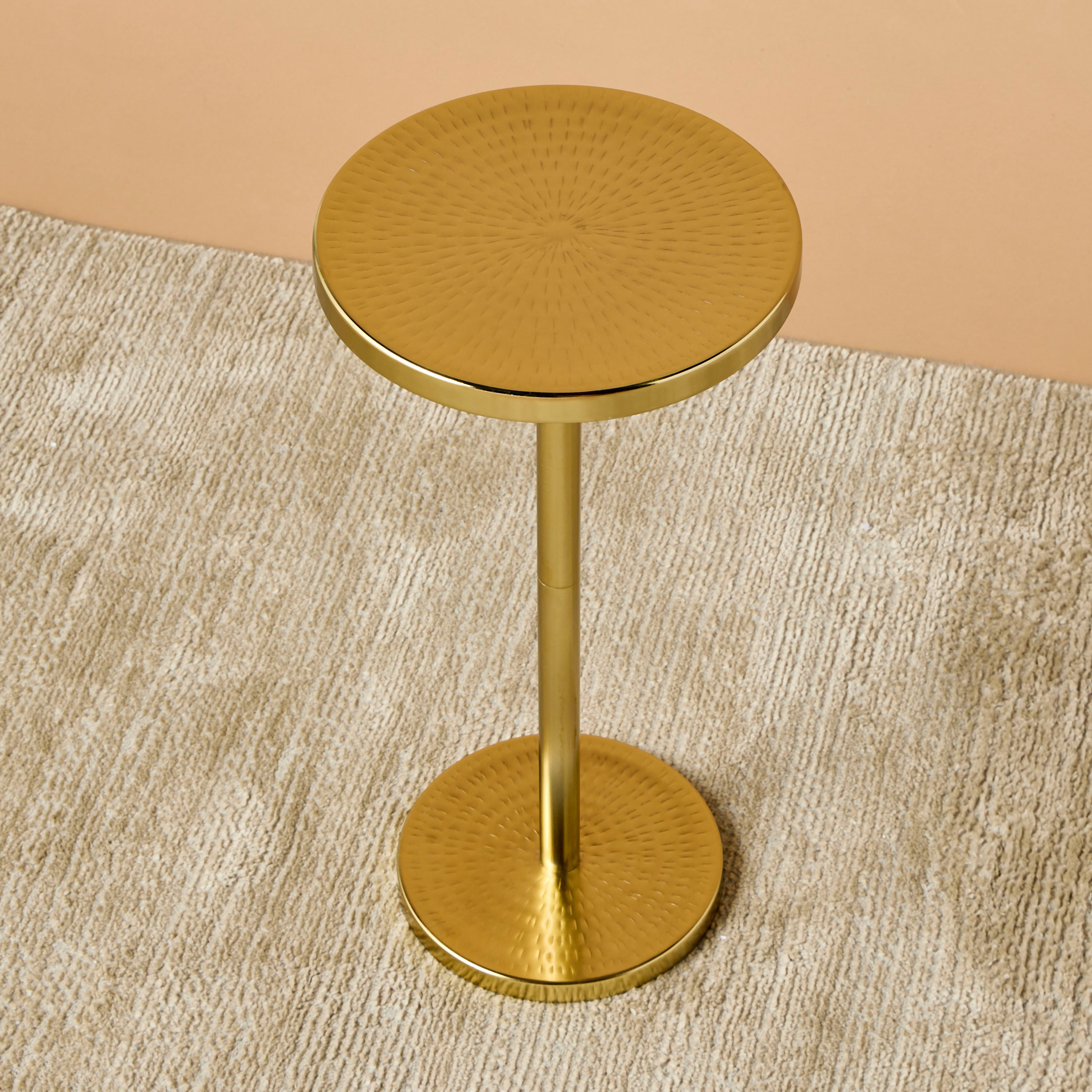 Hammered Iron Round Side Table-furniture-livingroom-sideandendtables-image-3