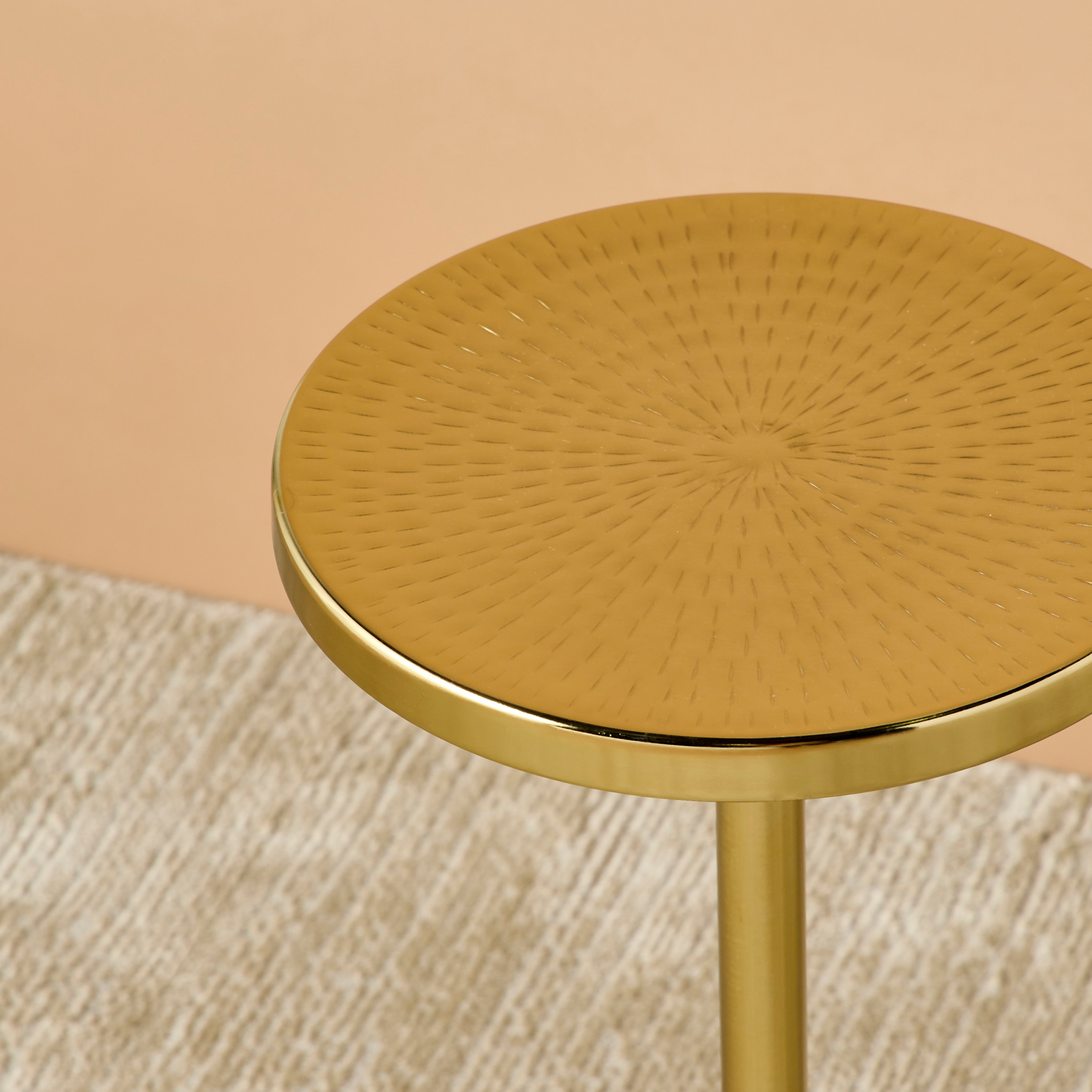 Hammered Iron Round Side Table-furniture-livingroom-sideandendtables-image-4
