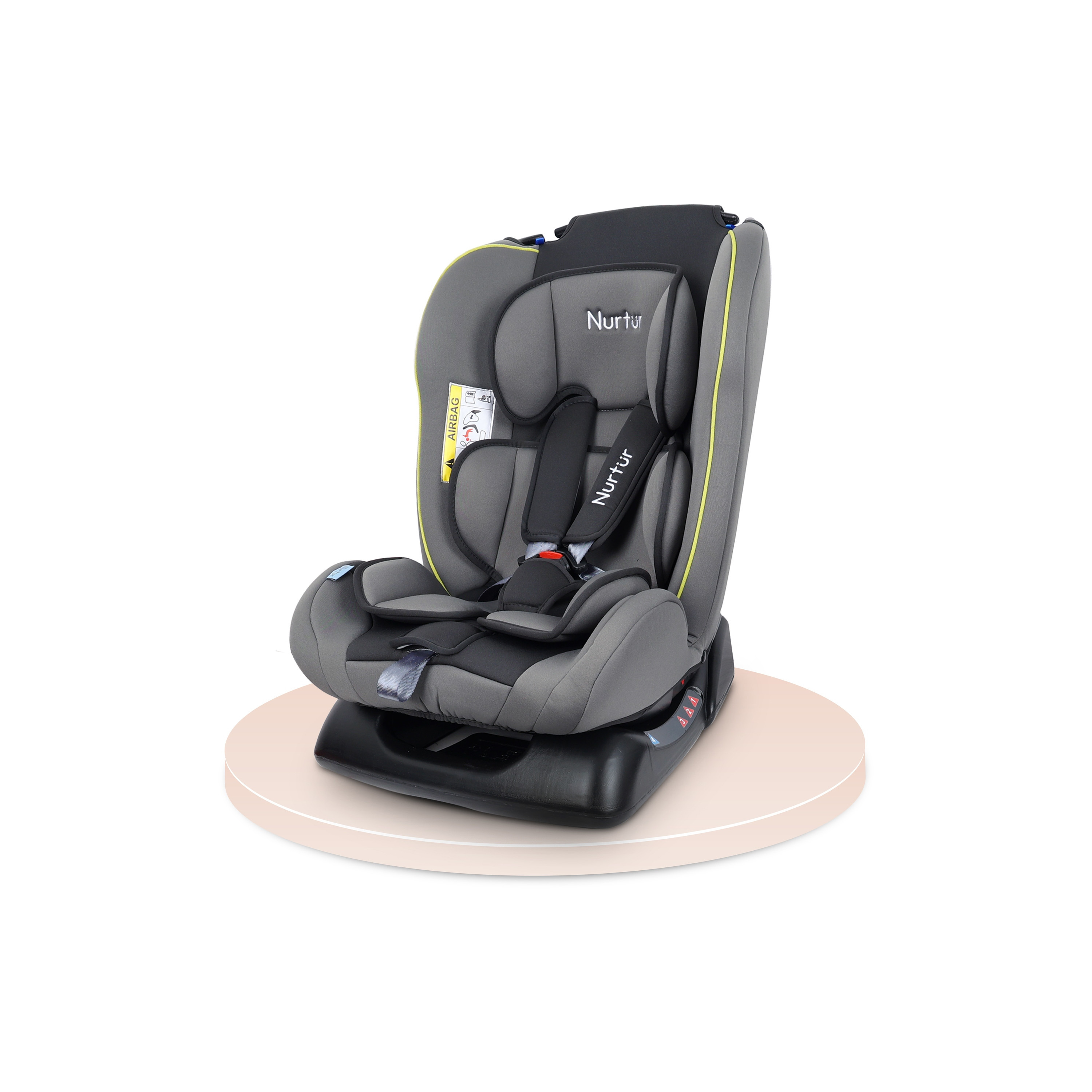 Nurtur Bruno 3-in-1 Slim & Comfortable Car Seat with Safety Harness-baby-gear-carseats-image-1