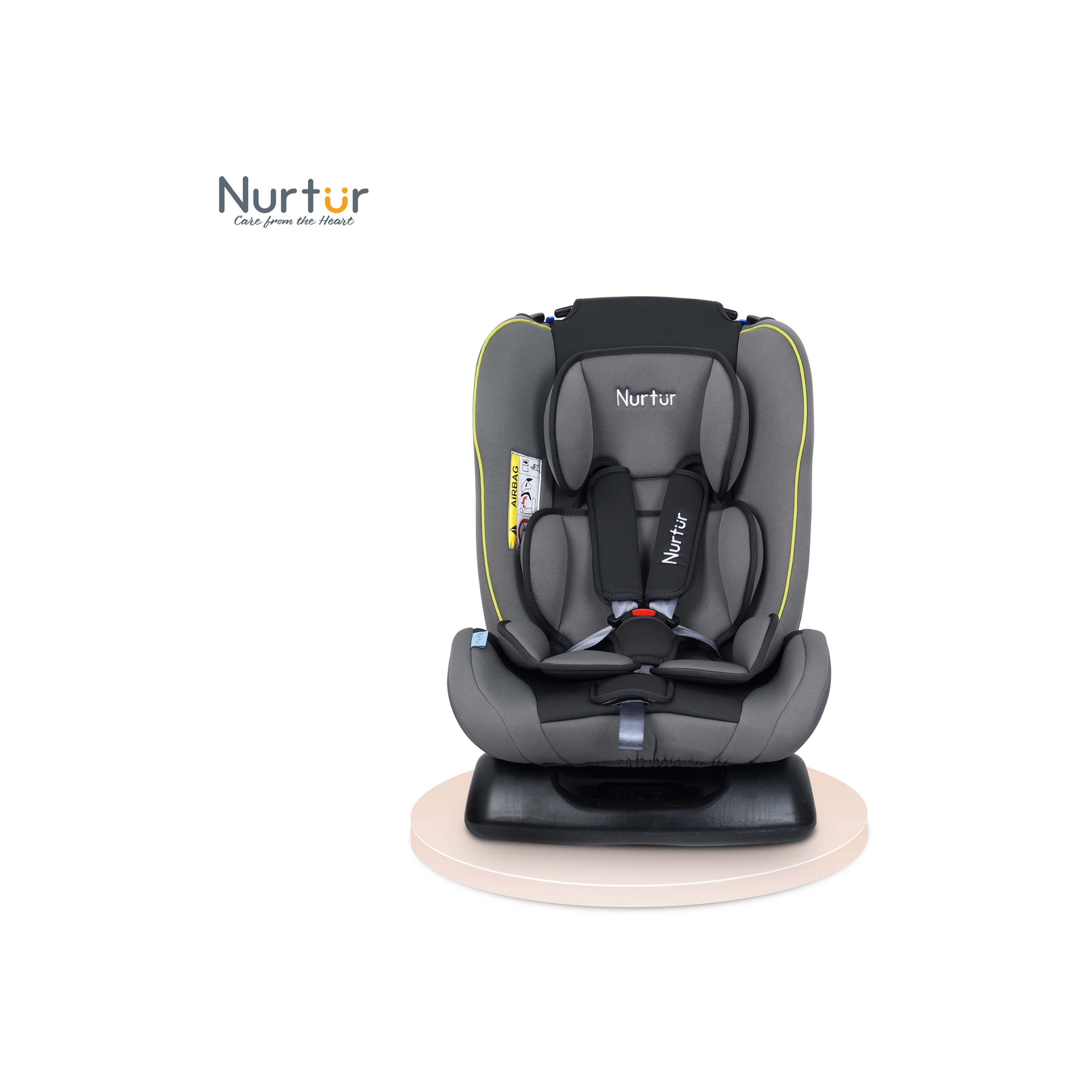 Nurtur Bruno 3-in-1 Slim & Comfortable Car Seat with Safety Harness-baby-gear-carseats-image-3