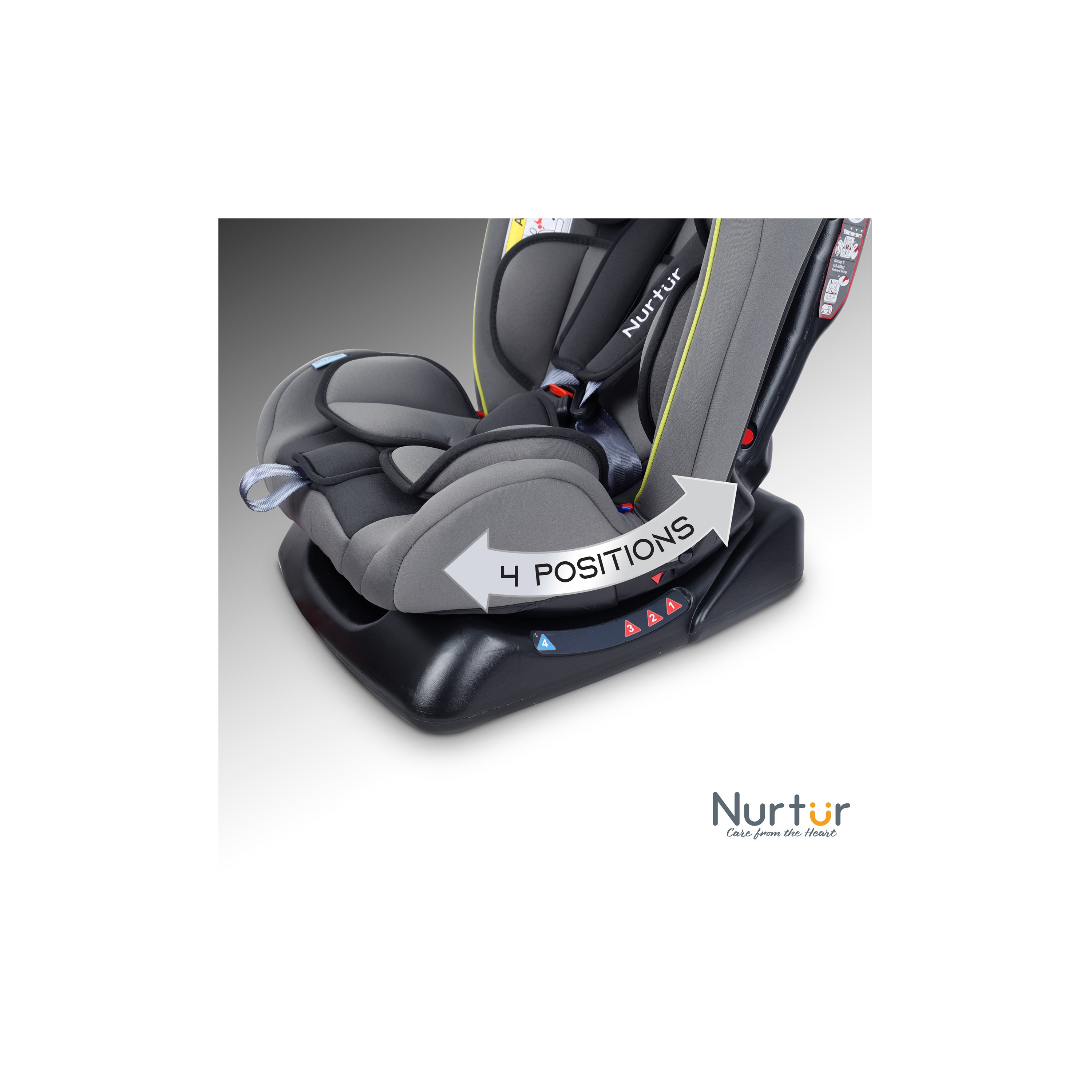 Nurtur Bruno 3-in-1 Slim & Comfortable Car Seat with Safety Harness-baby-gear-carseats-image-5
