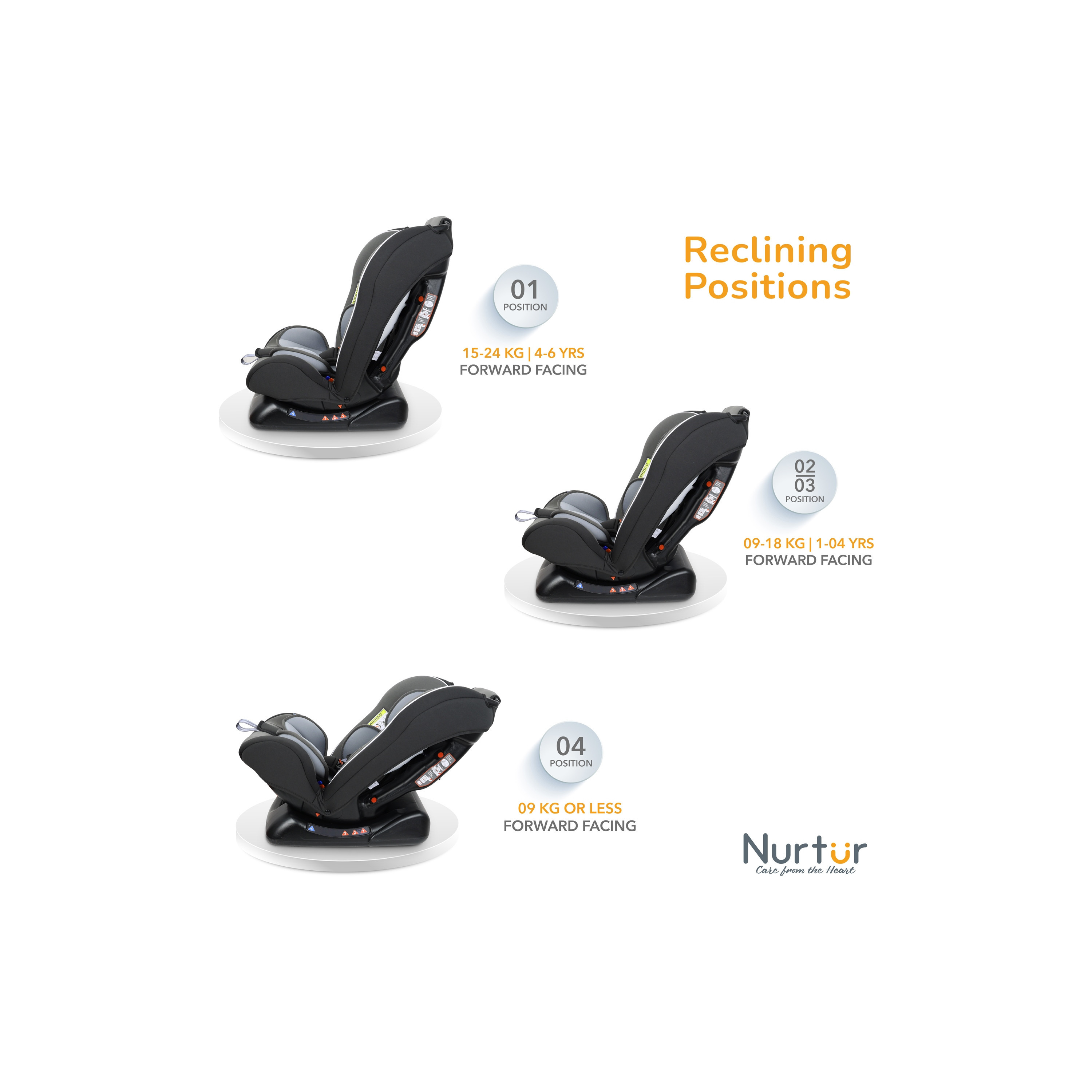 Nurtur Bruno 3-in-1 Slim & Comfortable Car Seat with Safety Harness-baby-gear-carseats-image-9
