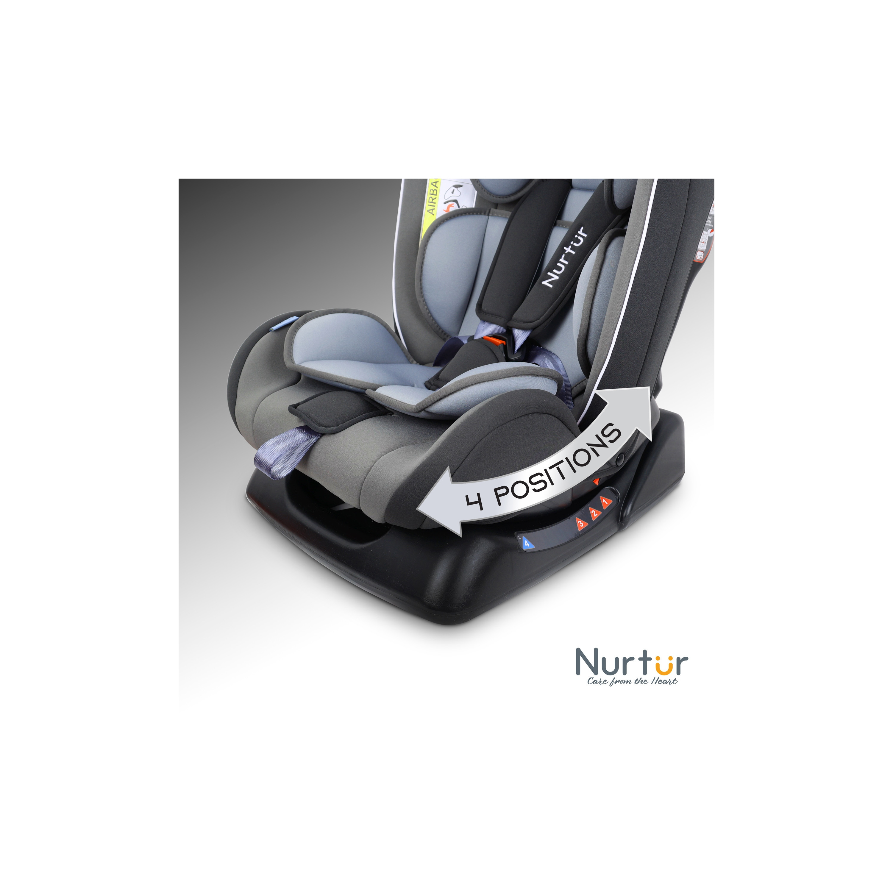 Nurtur Bruno 3-in-1 Slim & Comfortable Car Seat with Safety Harness-baby-gear-carseats-image-10