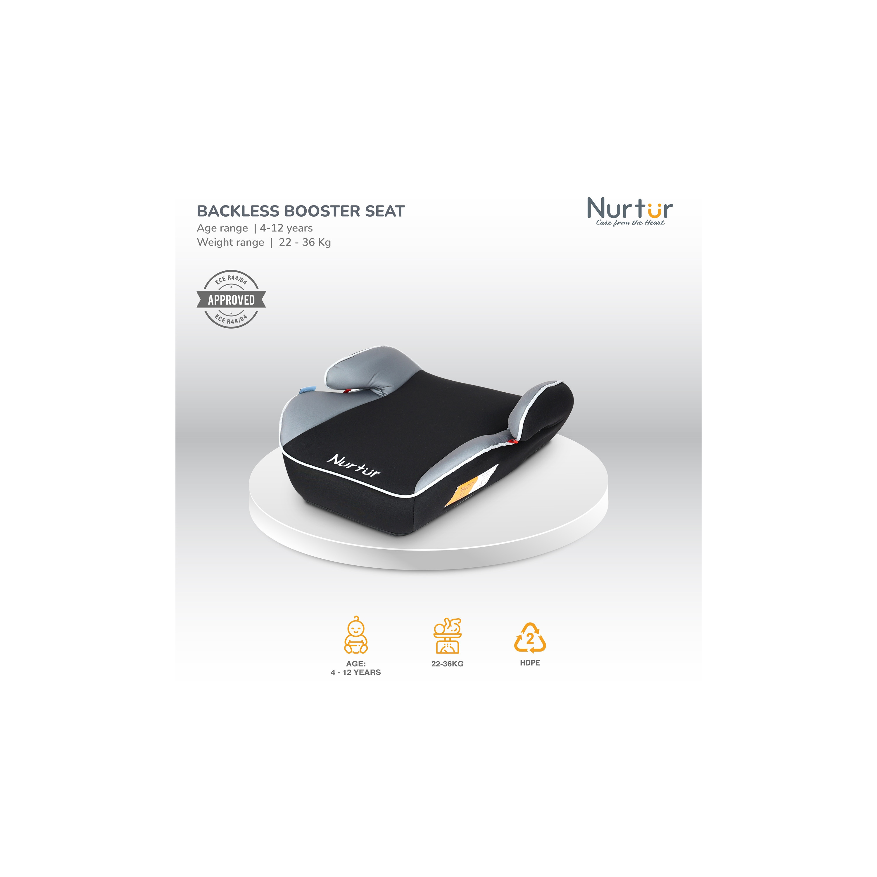 Nurtur Universally Fit Nova Kids Booster Car Seat with Dri-Seat Padding and Seat Belt System-baby-gear-carseats-image-3