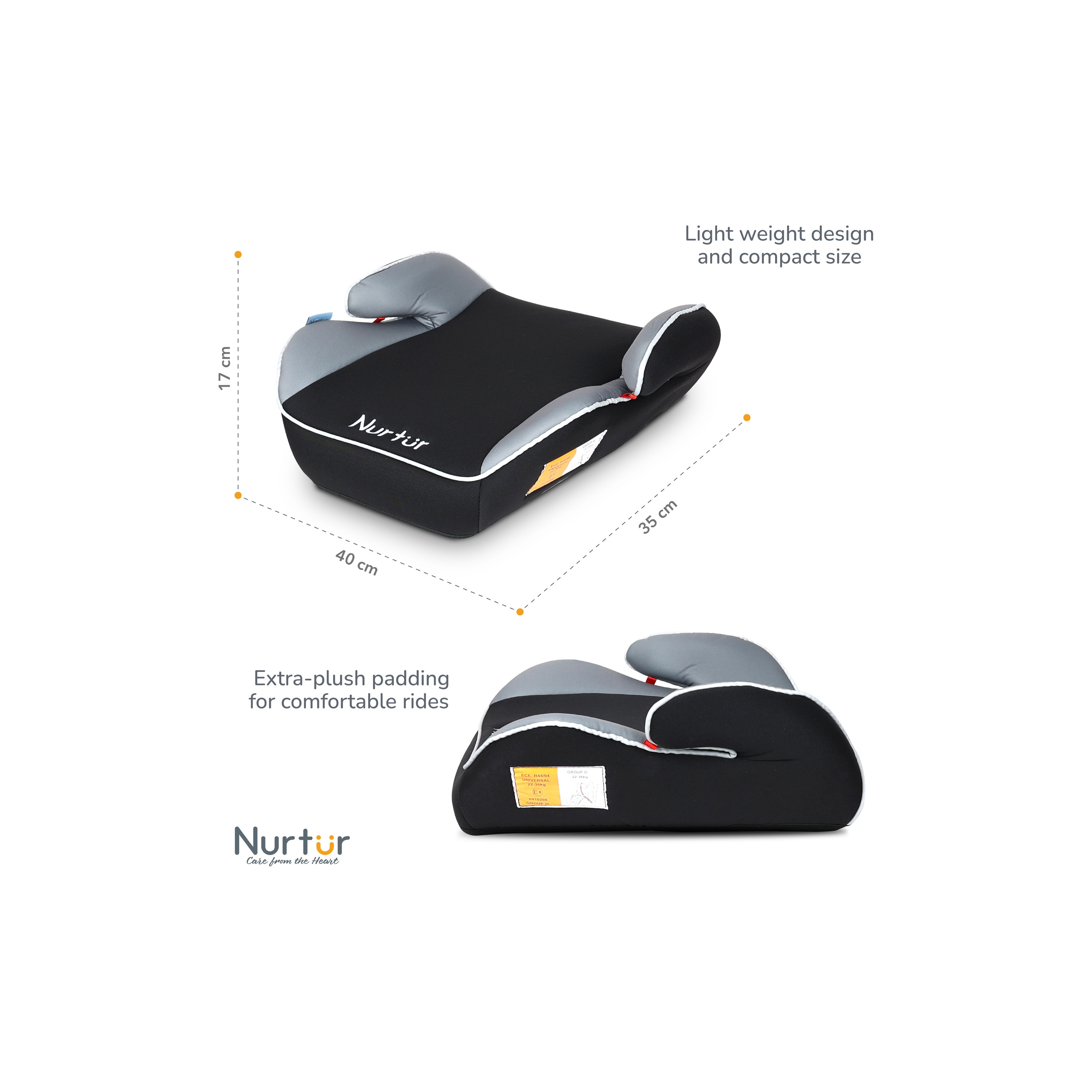 Nurtur Universally Fit Nova Kids Booster Car Seat with Dri-Seat Padding and Seat Belt System-baby-gear-carseats-image-5