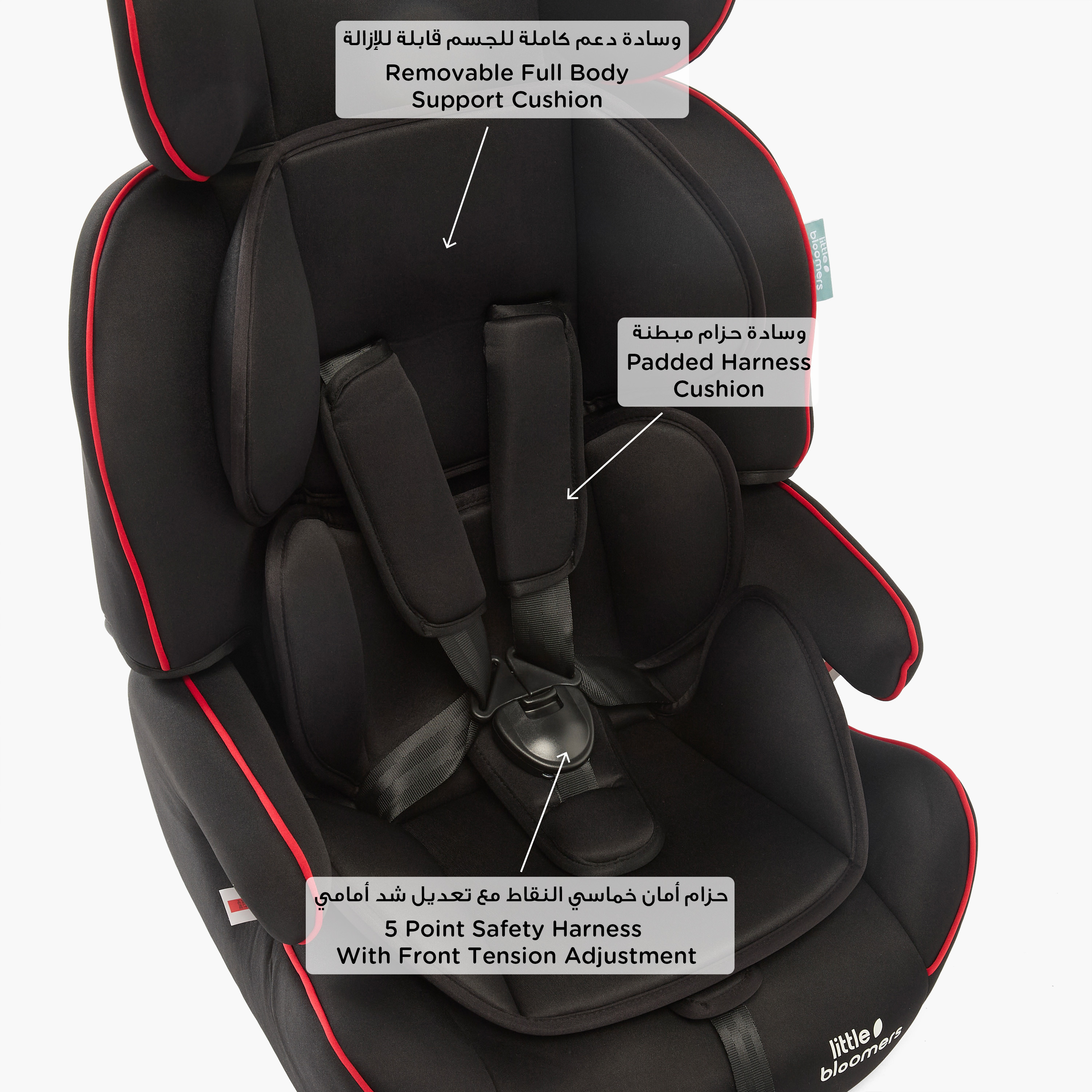 Little Bloomers Pulse Toddler Car Seat with 5-Point Safety Harness and Seat Belt System-baby-gear-carseats-image-7