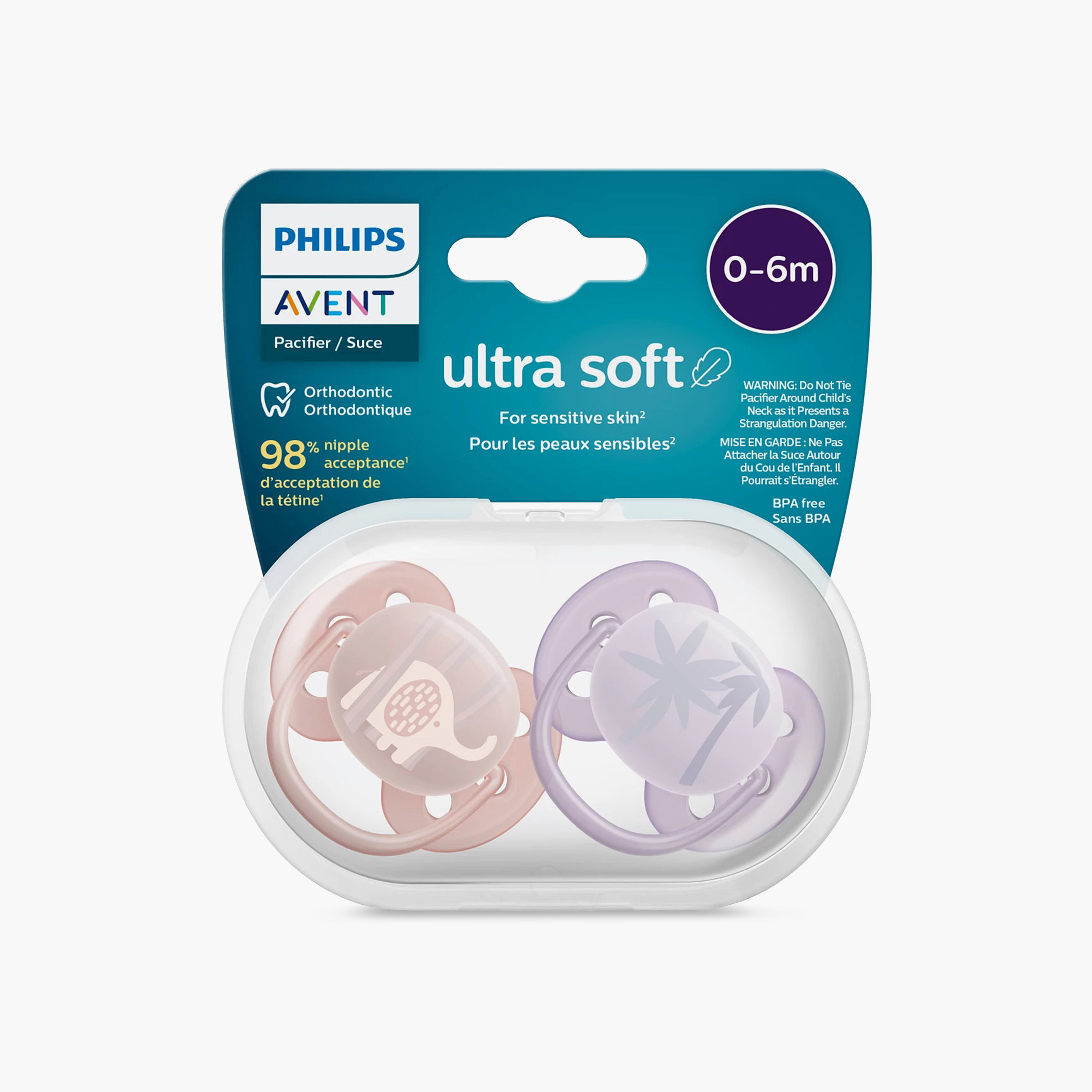 Pack of 2 Philips Avent Baby Pacifier with Sterilizer Carry Case, 0-6 Months-baby-feeding-pacifiers-image-5