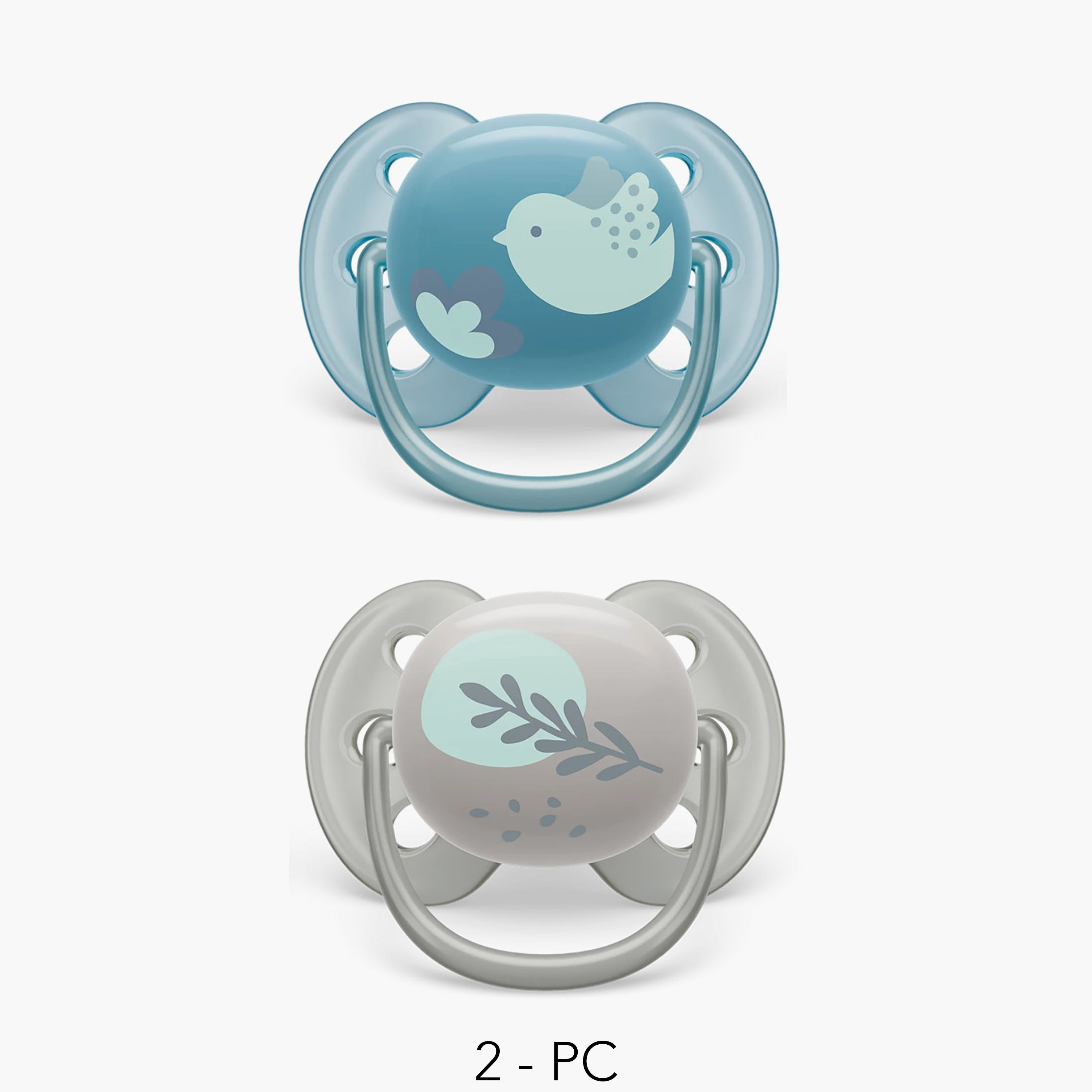 Pack of 2 Philips Avent Baby Pacifier with Safety Ring Handle, 6-18 months-baby-feeding-pacifiers-image-1