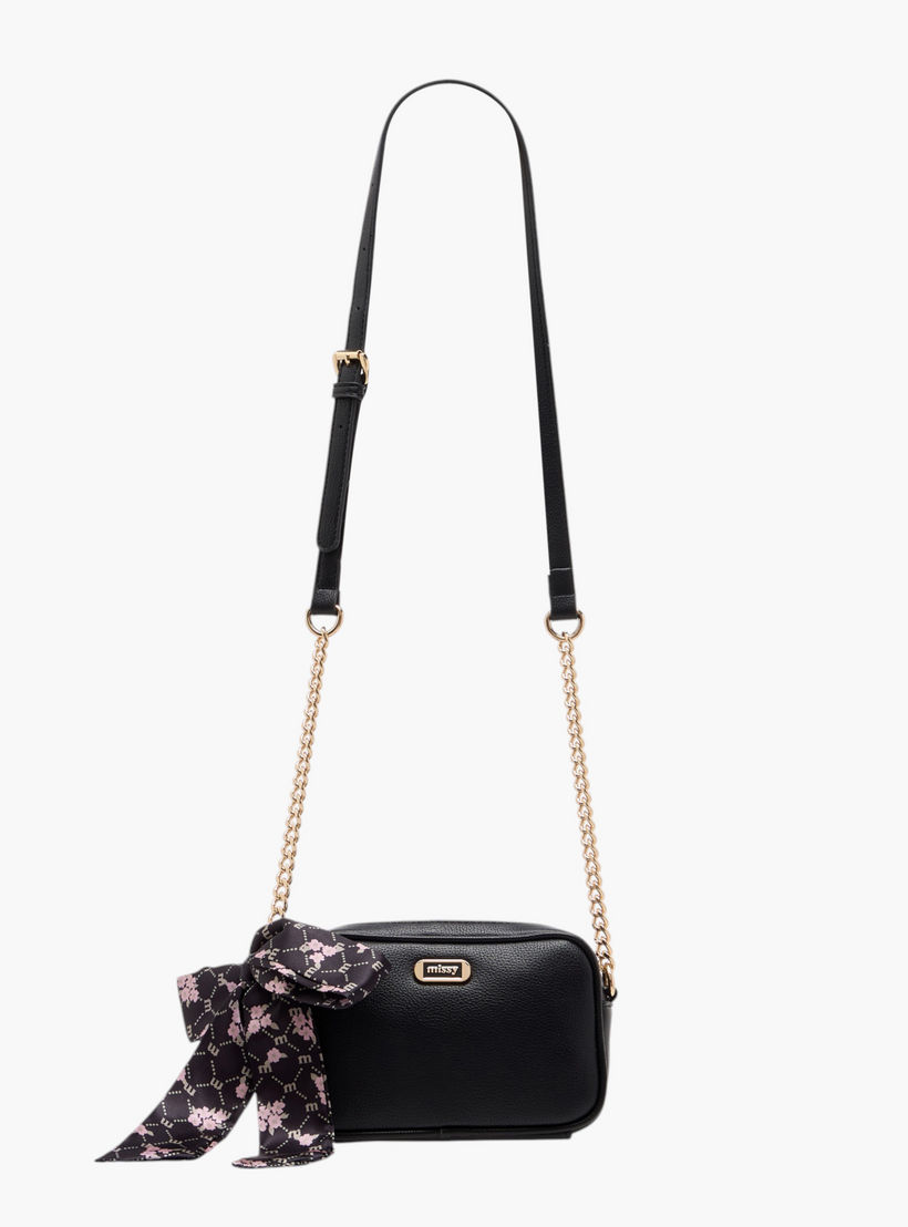 شنطة كروس بودي مزينة بوشاح وحزام سلسلة وسحاب إغلاق من ميسي-women-bagsandwallets-handbags-image-2