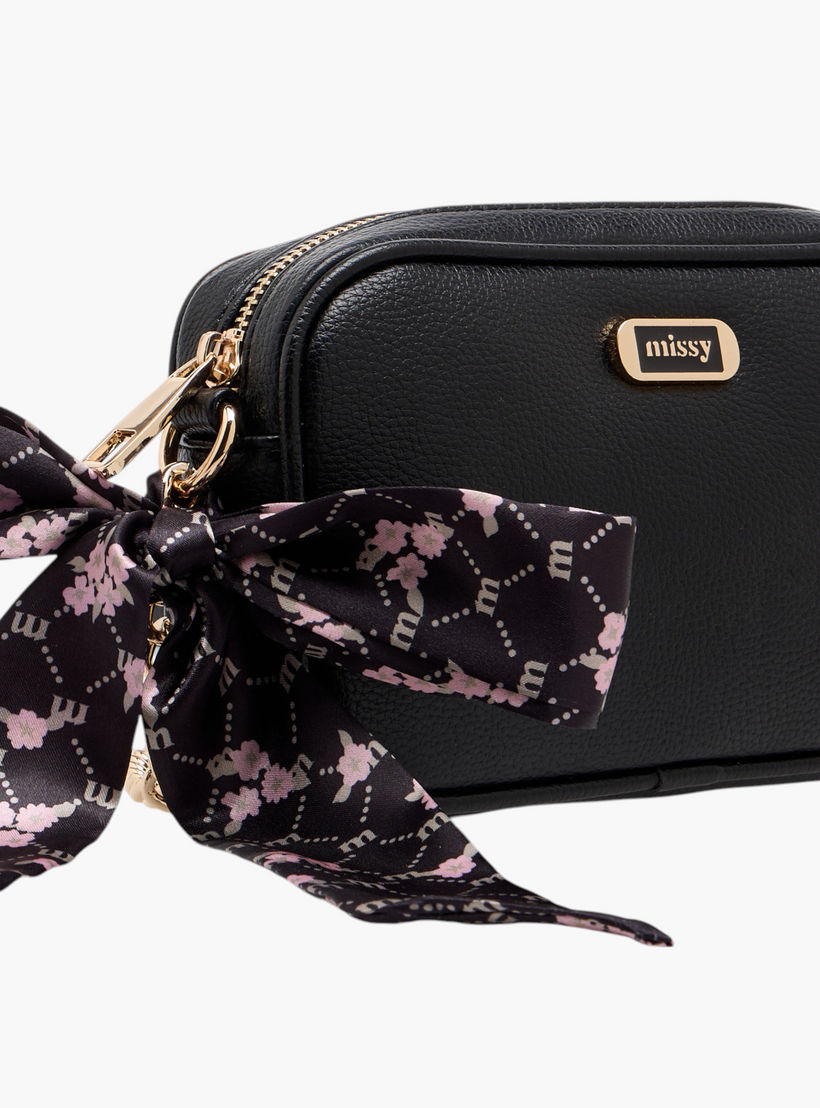 شنطة كروس بودي مزينة بوشاح وحزام سلسلة وسحاب إغلاق من ميسي-women-bagsandwallets-handbags-image-4