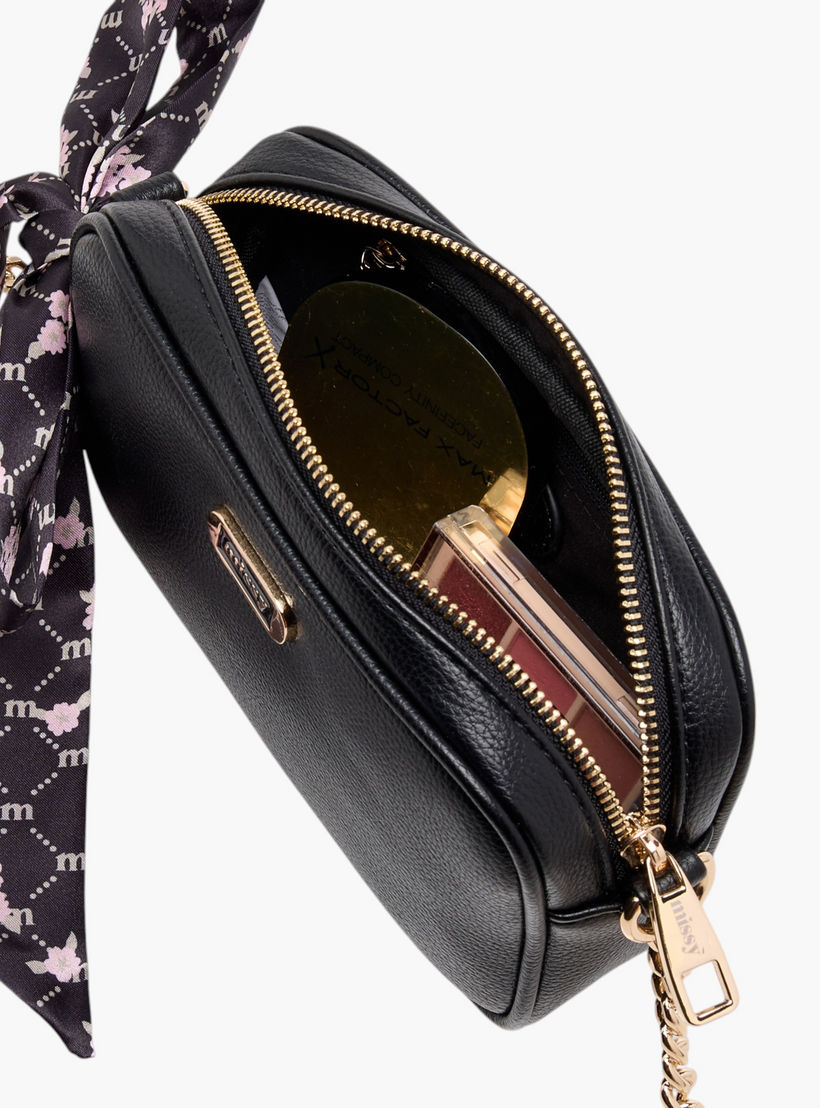 شنطة كروس بودي مزينة بوشاح وحزام سلسلة وسحاب إغلاق من ميسي-women-bagsandwallets-handbags-image-7
