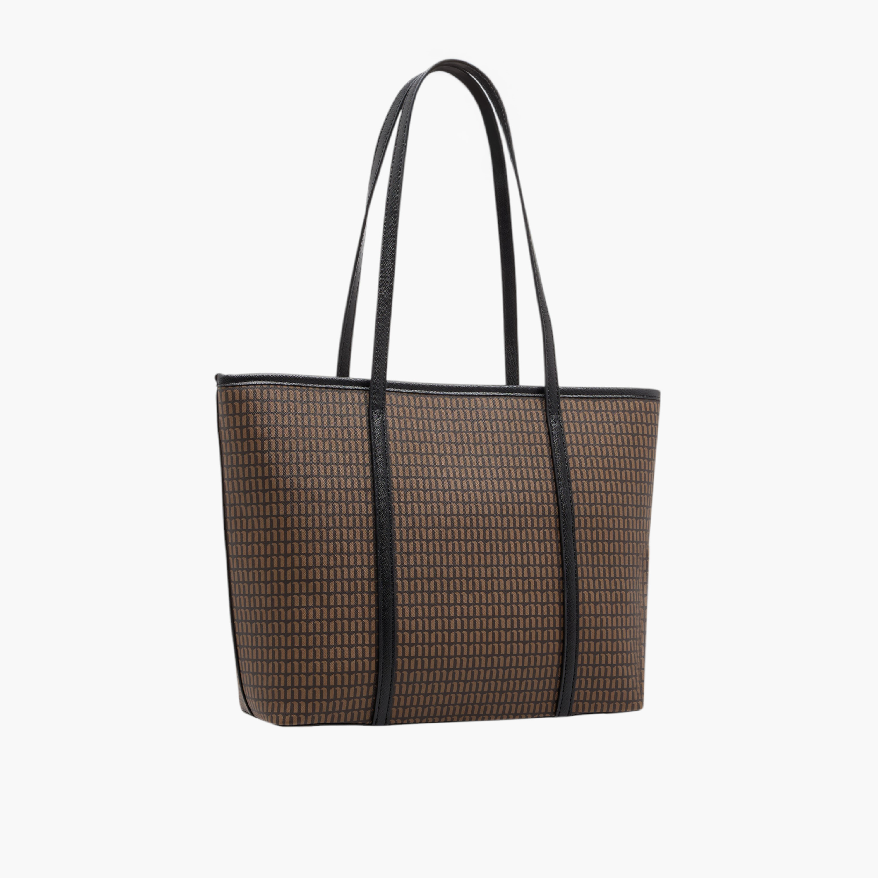 Missy Monogram Print Tote Bag with Double Handle and Pouch-women-bagsandwallets-handbags-image-3