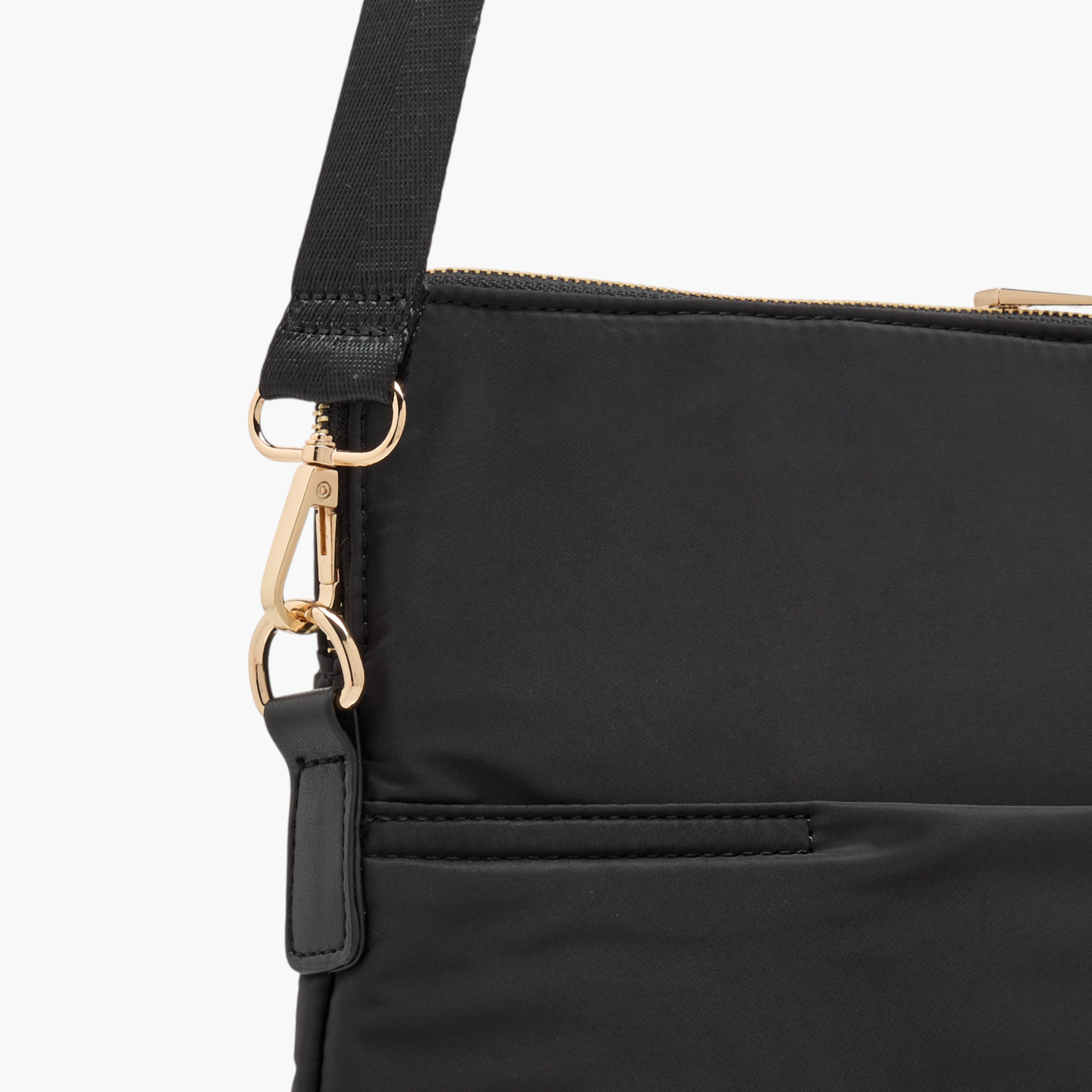 شنطة لابتوب سادة بحزام قابل للفصل وسحاب إغلاق من ميسي-women-bagsandwallets-handbags-image-5